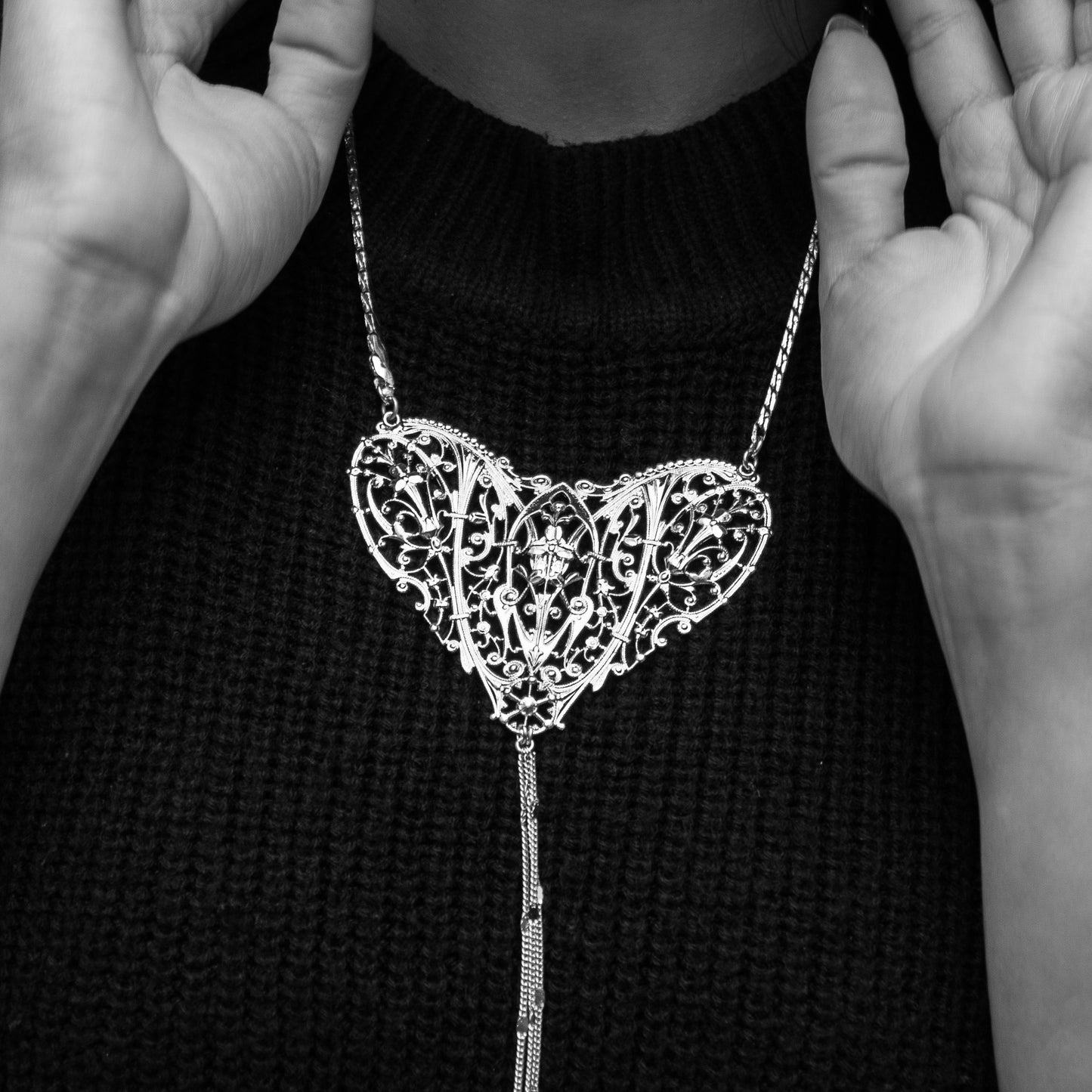 Filigree Large Heart Necklace