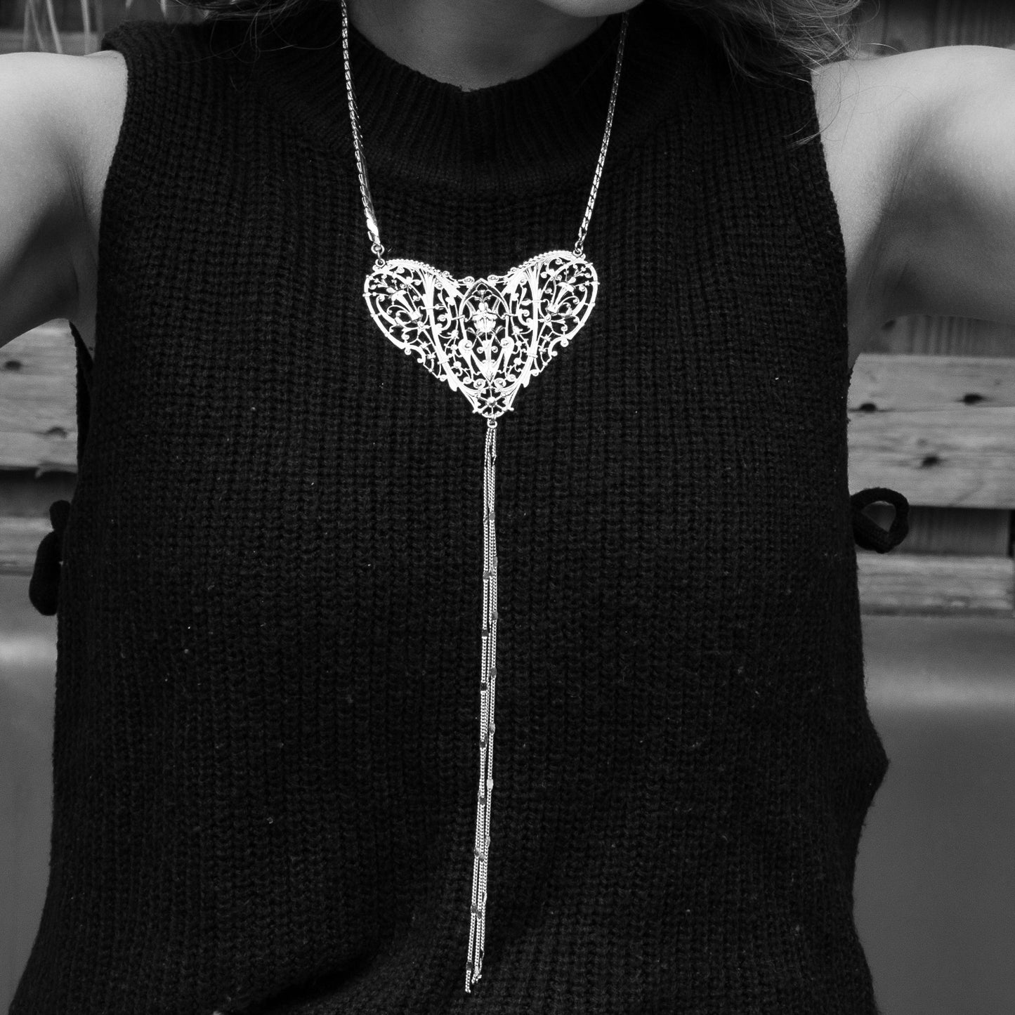 Filigree Large Heart Necklace