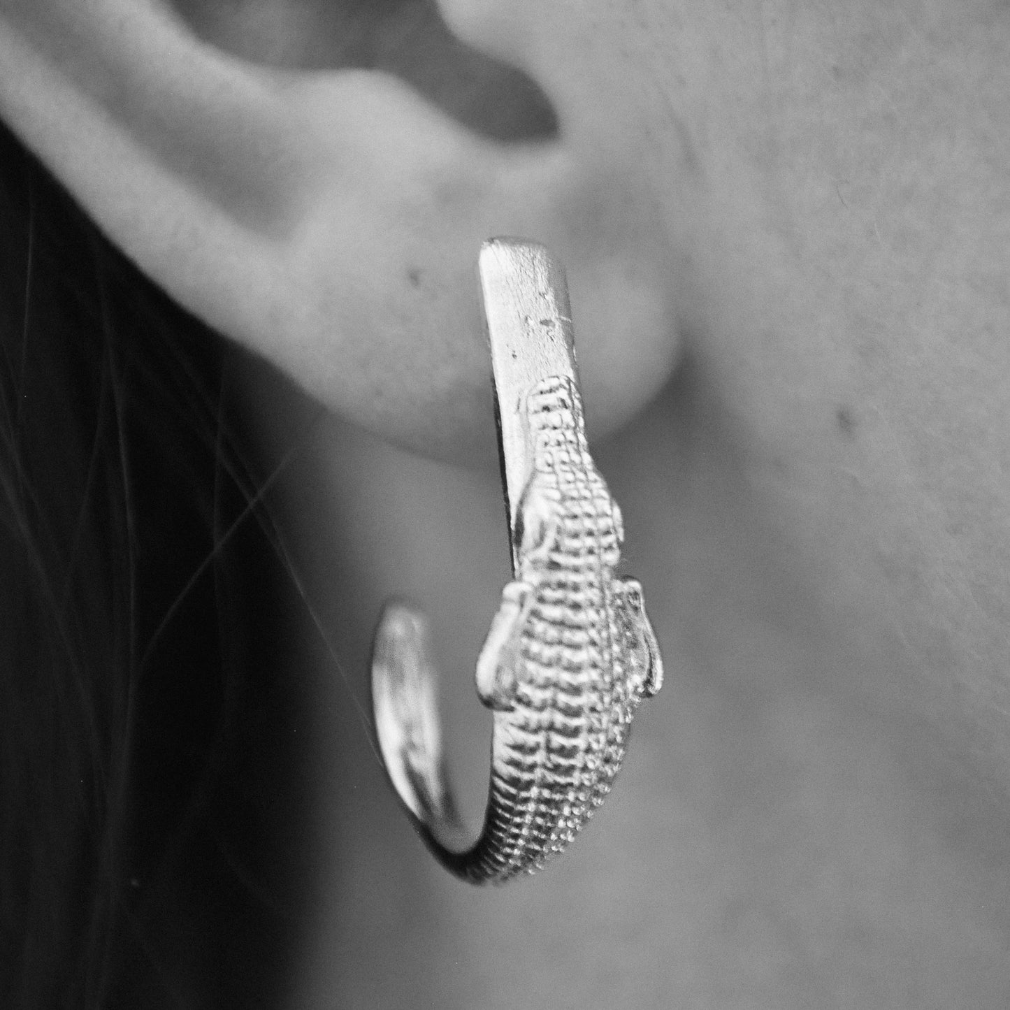 Crocodile earrings