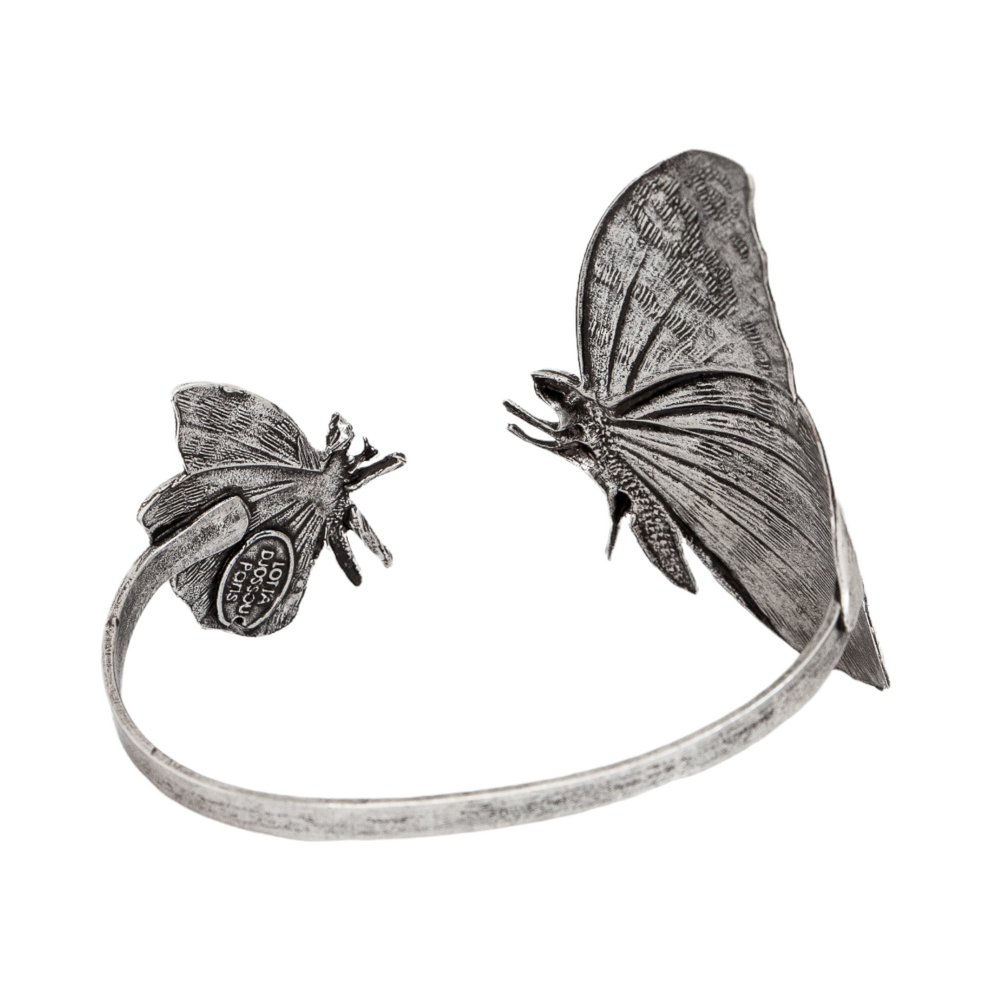 Double Butterfly Silver Bracelet