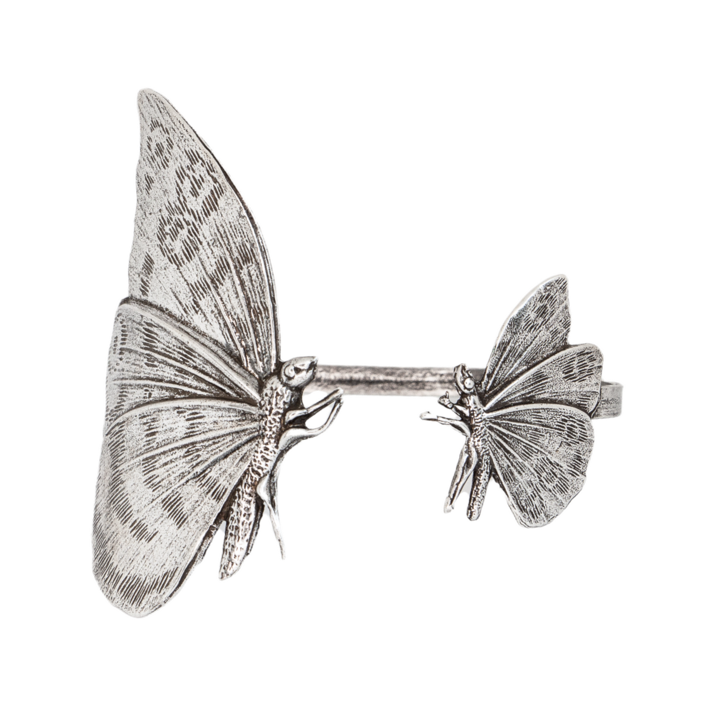 Double Butterfly Silver Bracelet