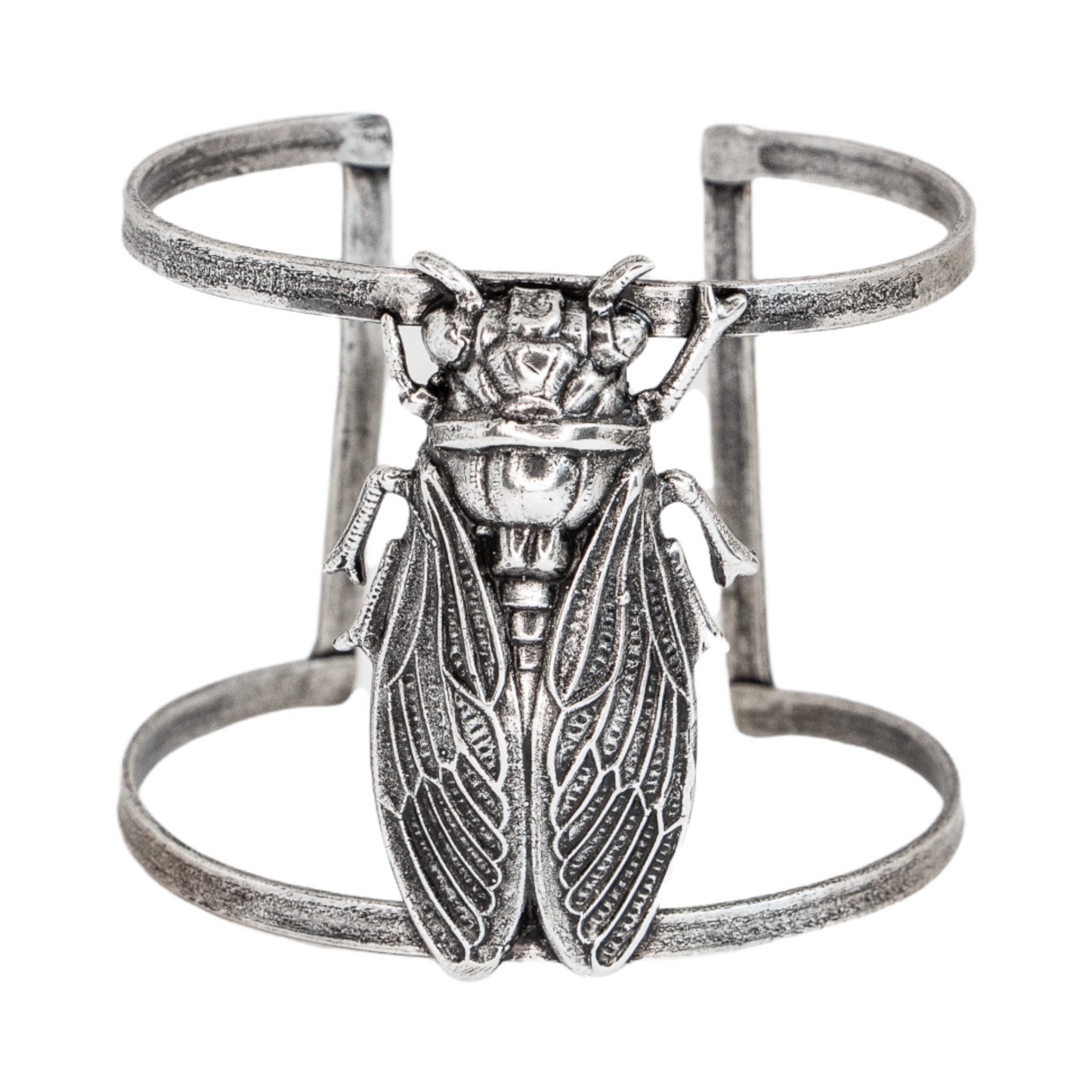 Cicada silver cuff