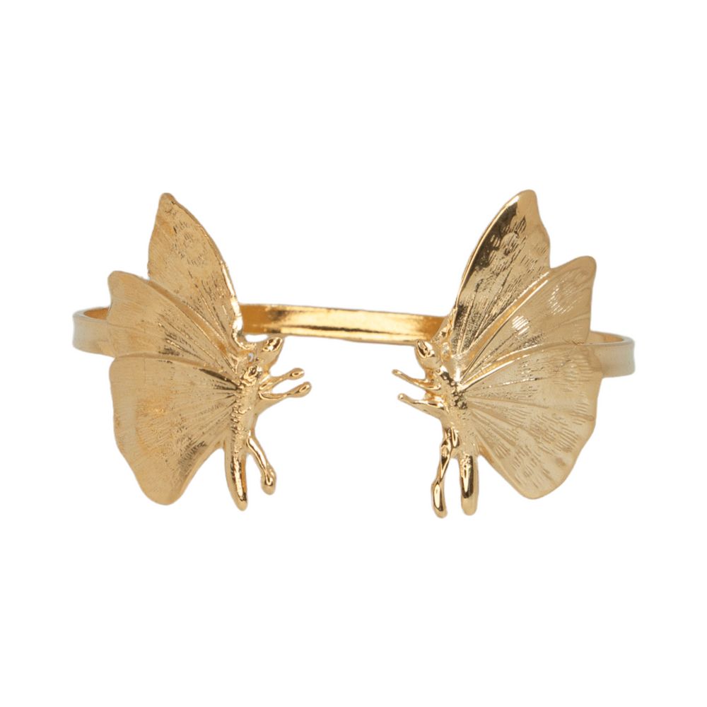 Bracelet Double Petit Papillon Doré