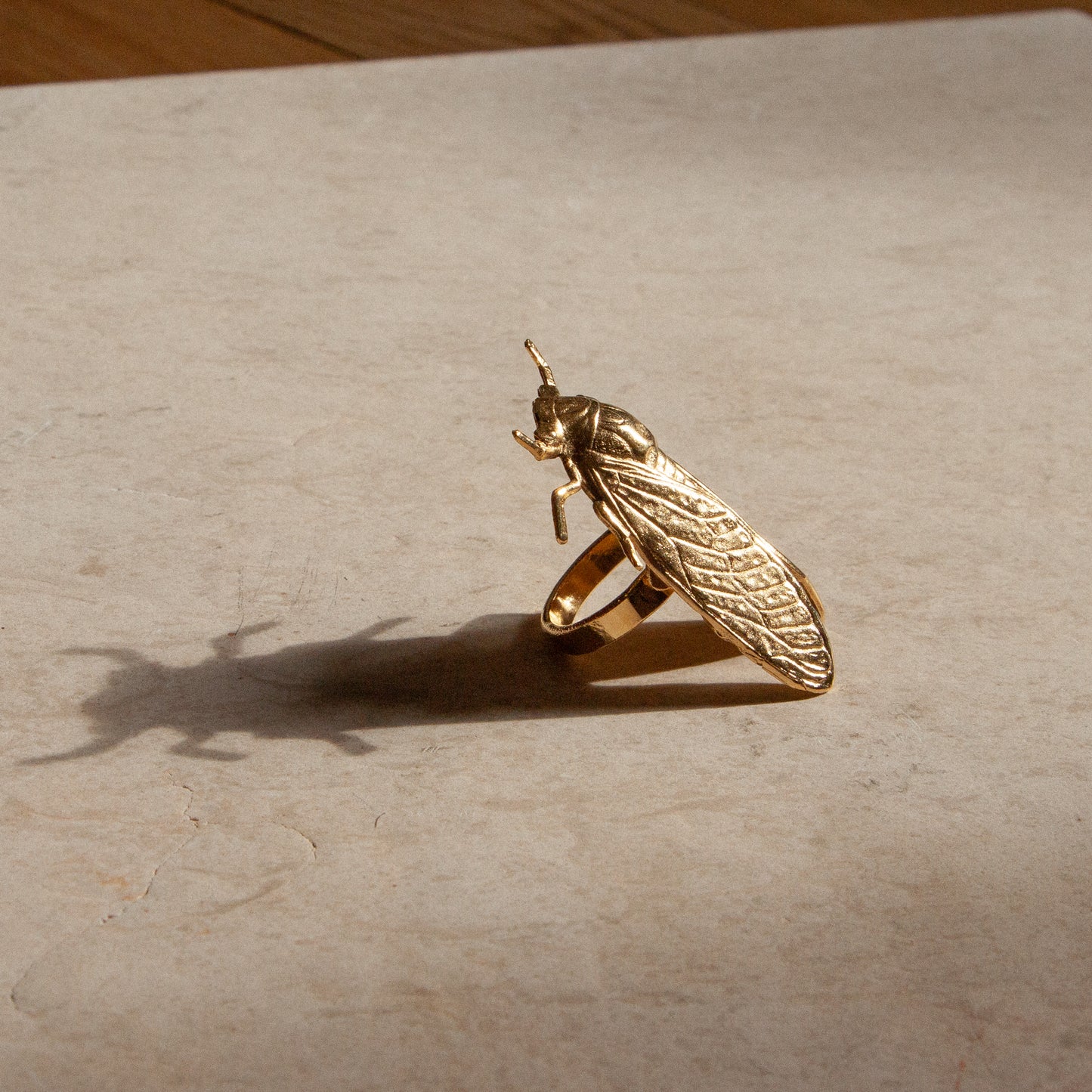 Golden Cicada Ring
