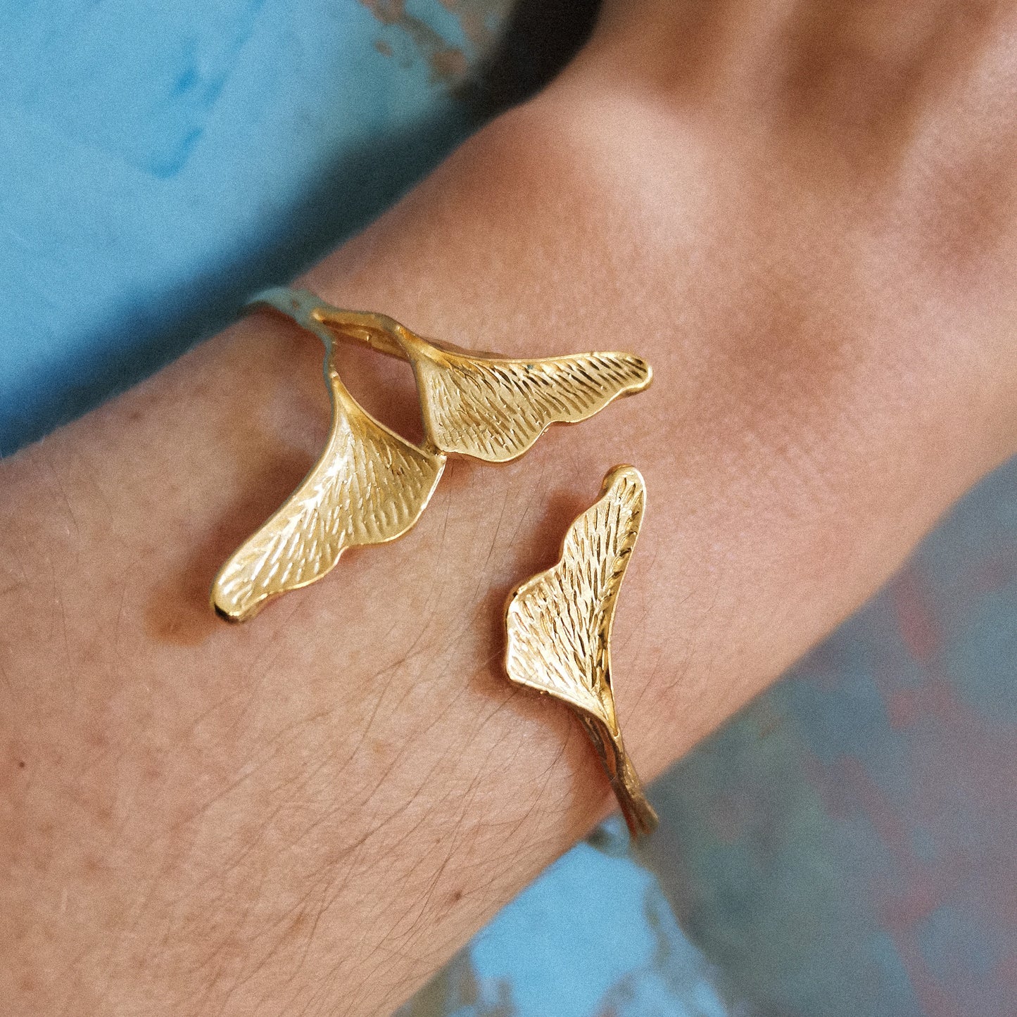 Small Golden Ginkgo Bracelet