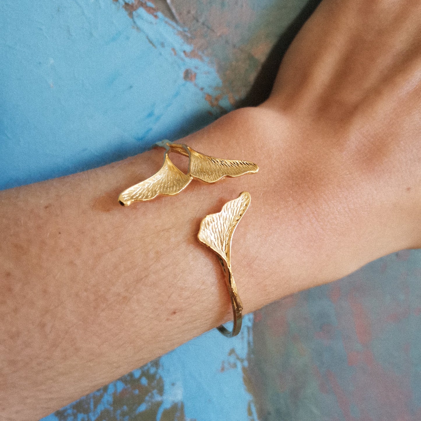 Small Golden Ginkgo Bracelet