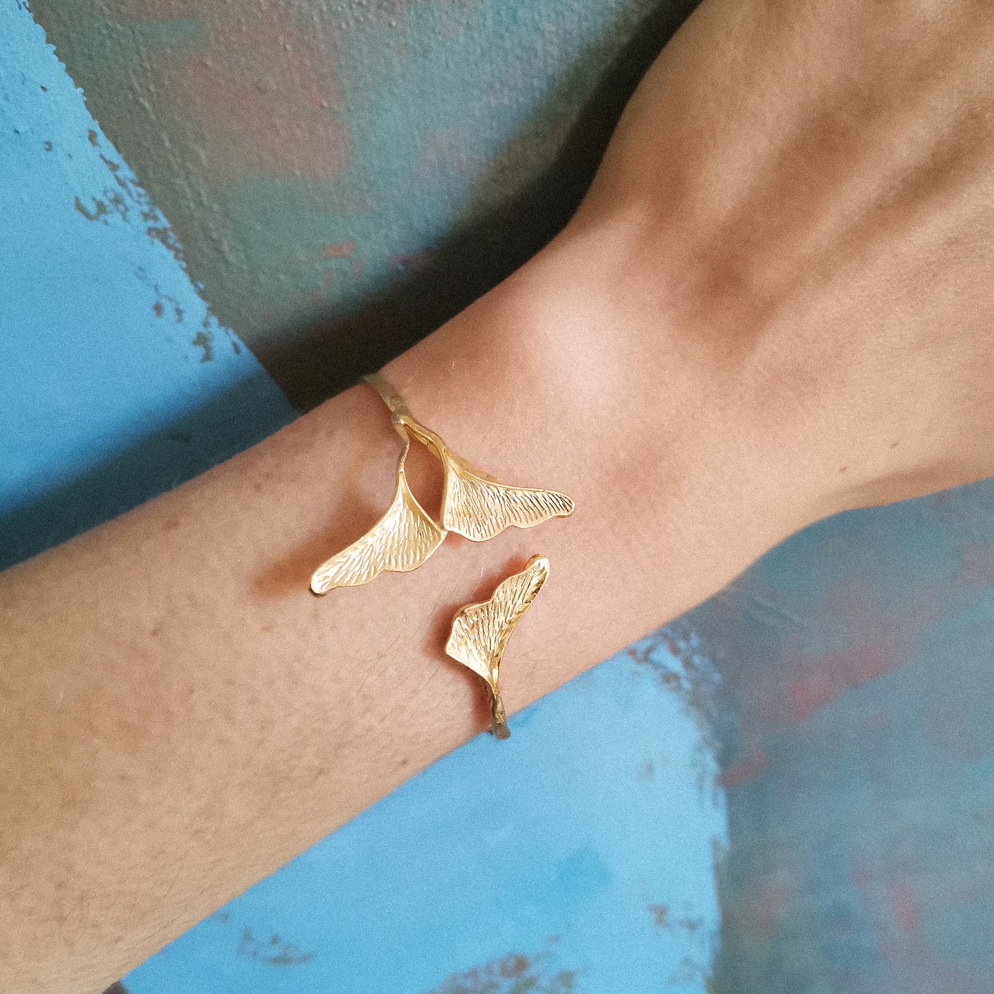 Small Golden Ginkgo Bracelet