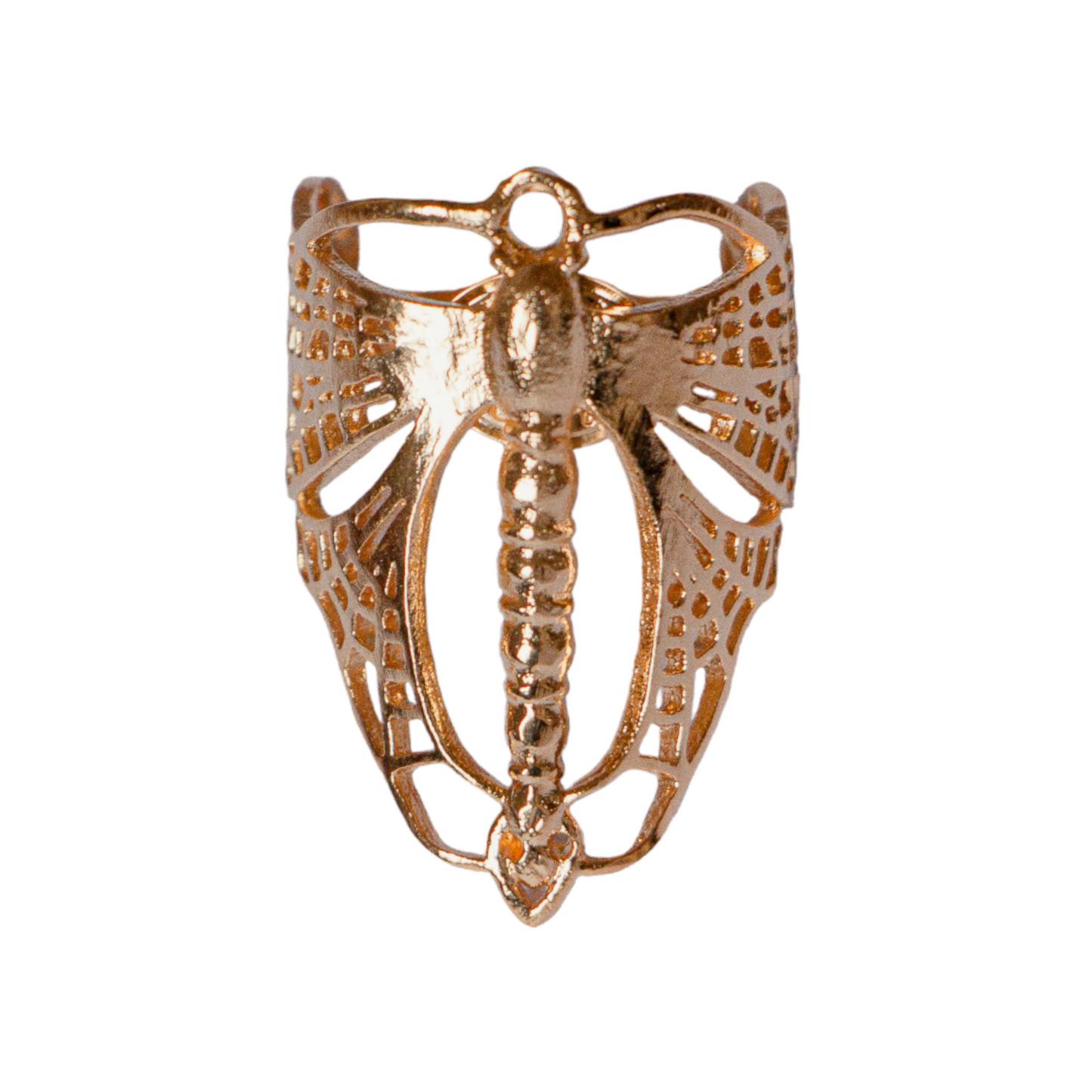Gold Flying Dragonfly Ring