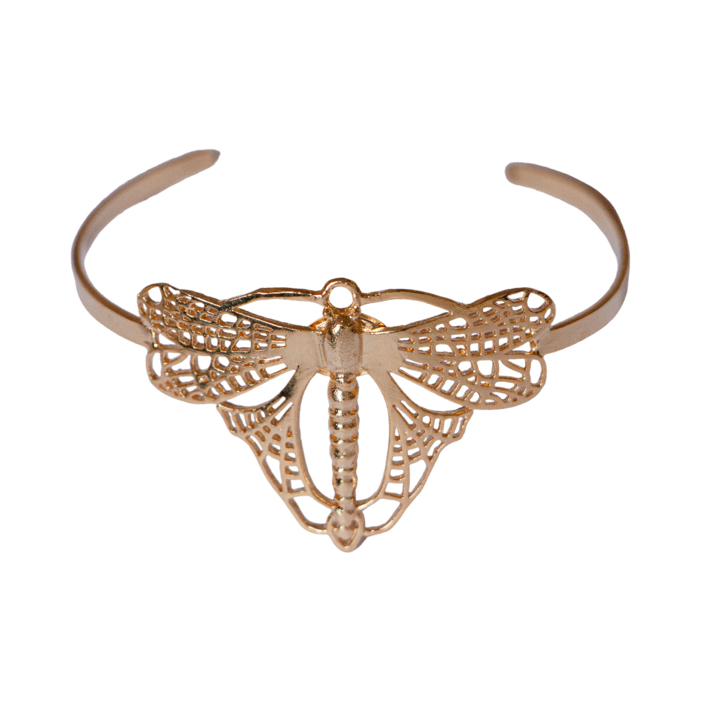 Small Gold Flying Dragonfly Bracelet