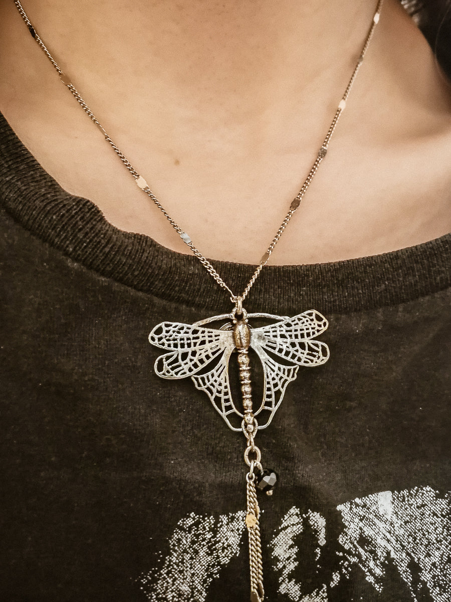Flying Dragonfly Necklace
