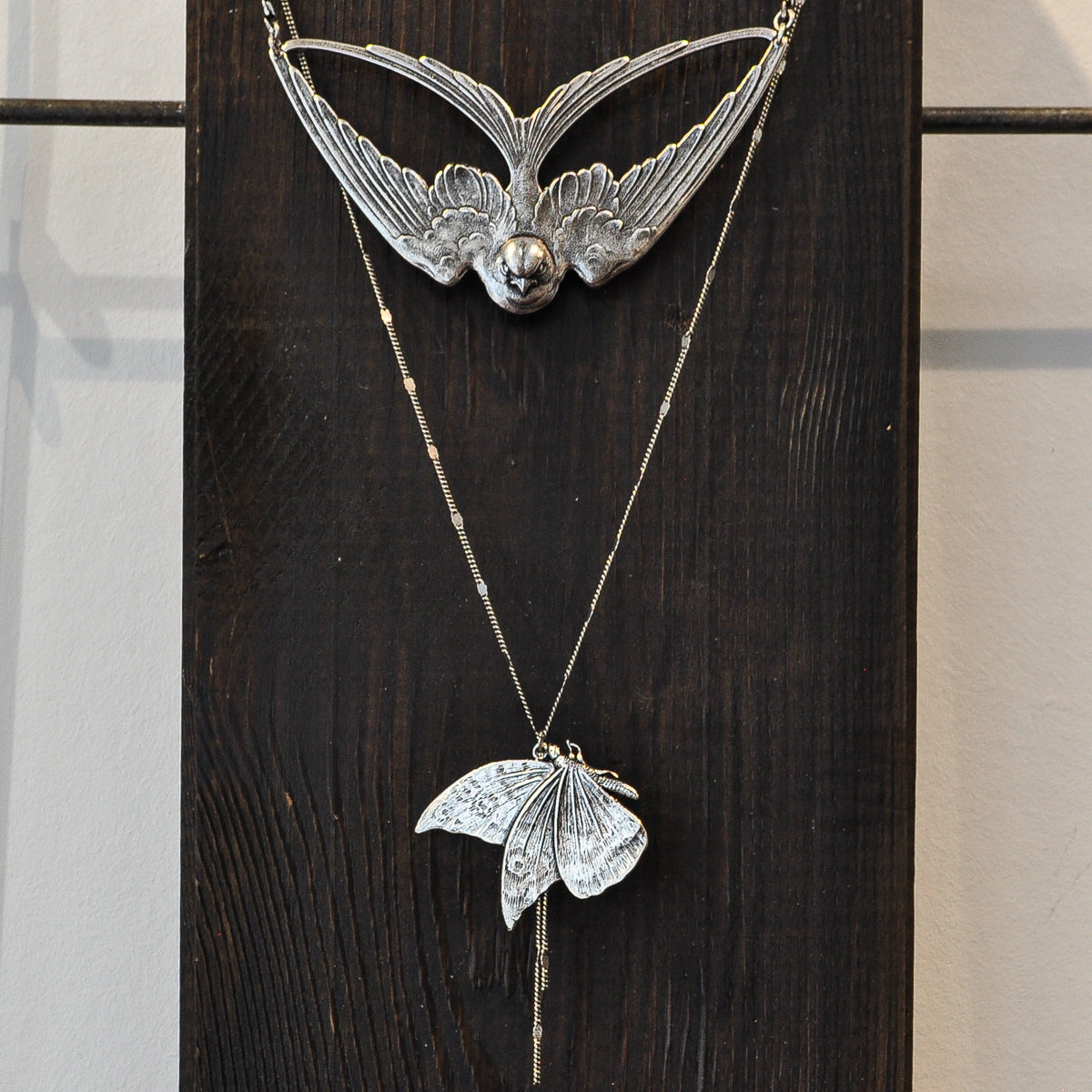 Butterfly long necklace