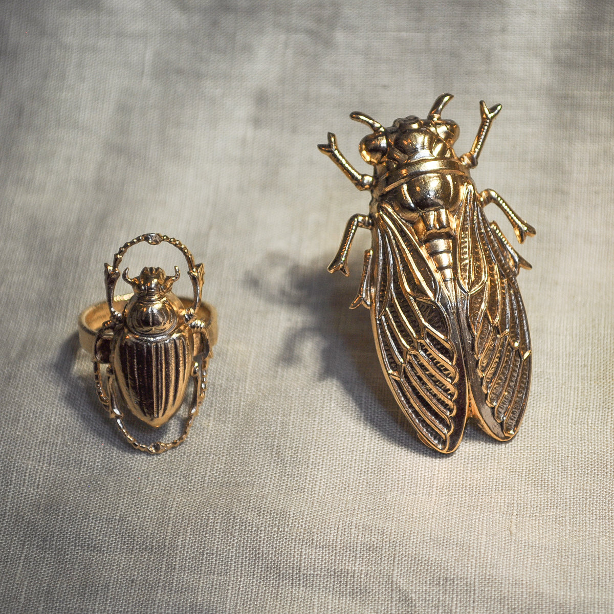 Golden Cicadas Ring