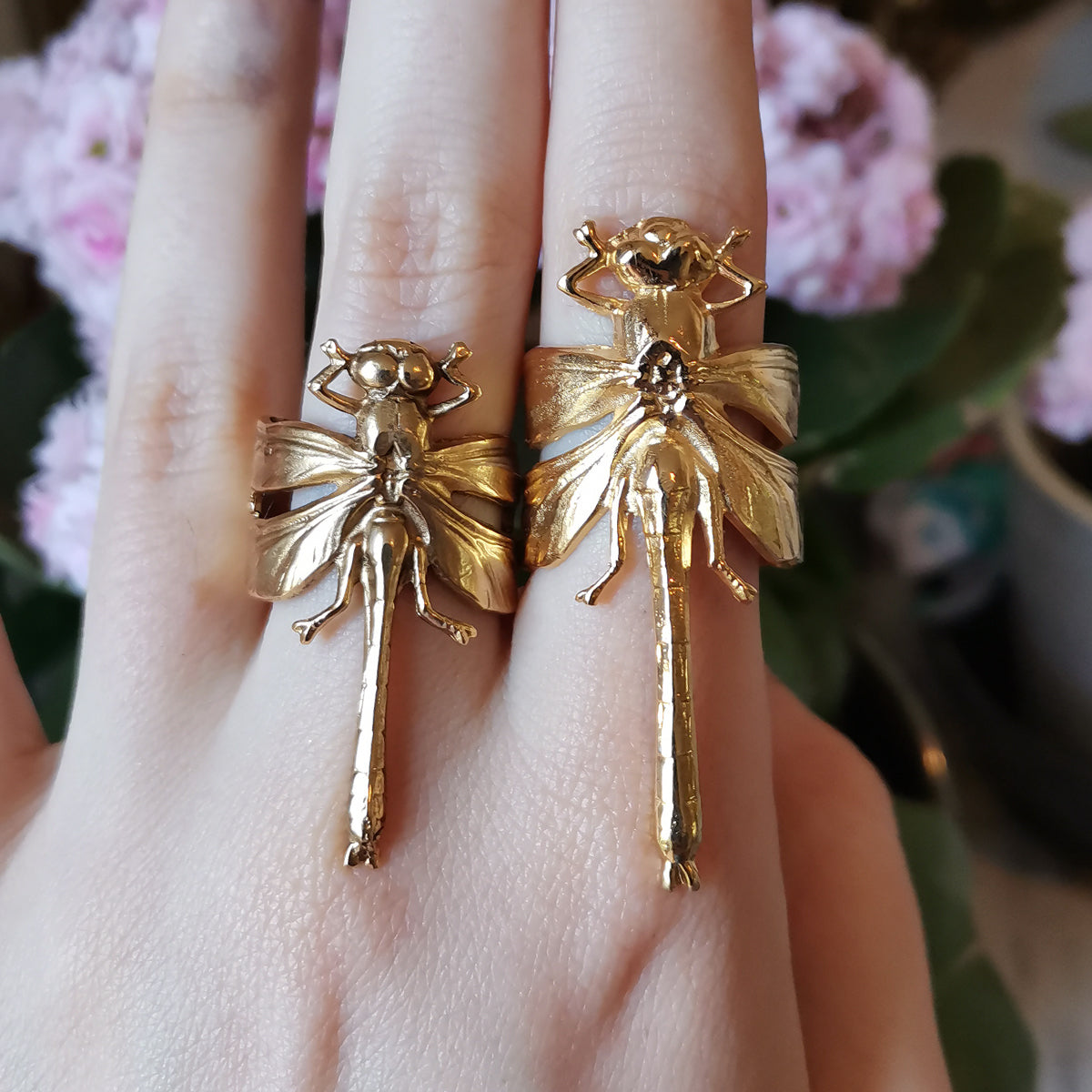 Little Dragonfly Gold Ring