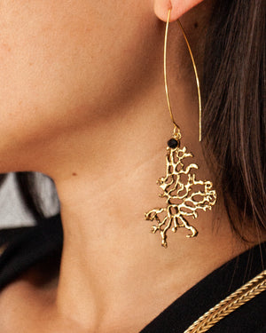 
                  
                    Tige Seaweed gold earrings
                  
                