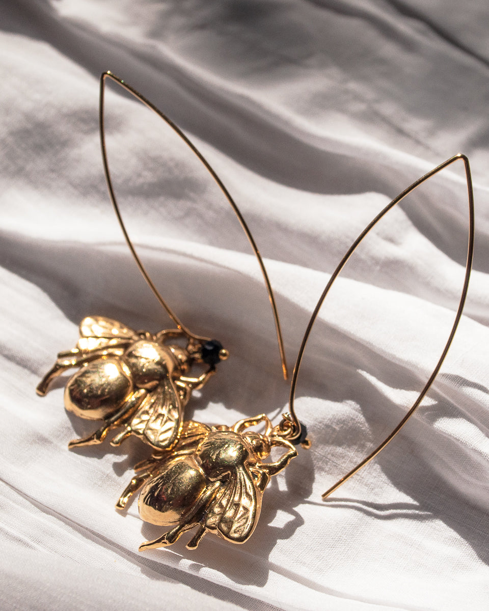 Gold-plated Tige Bee Earrings