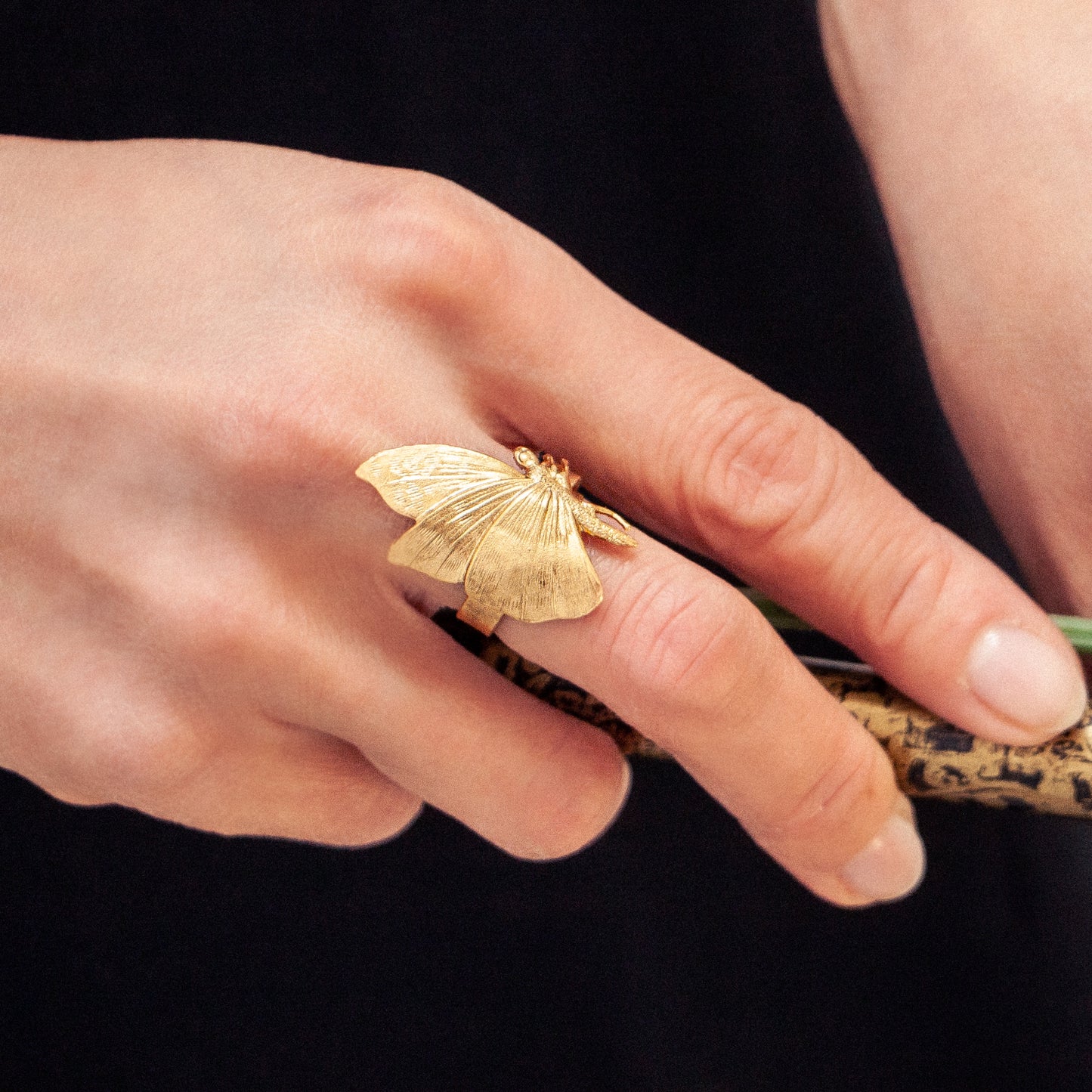 Small Gold Butterfly Ring
