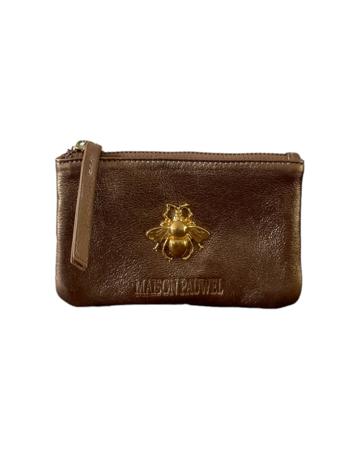 NUMBER 7 Bee Golden Metallic purse
