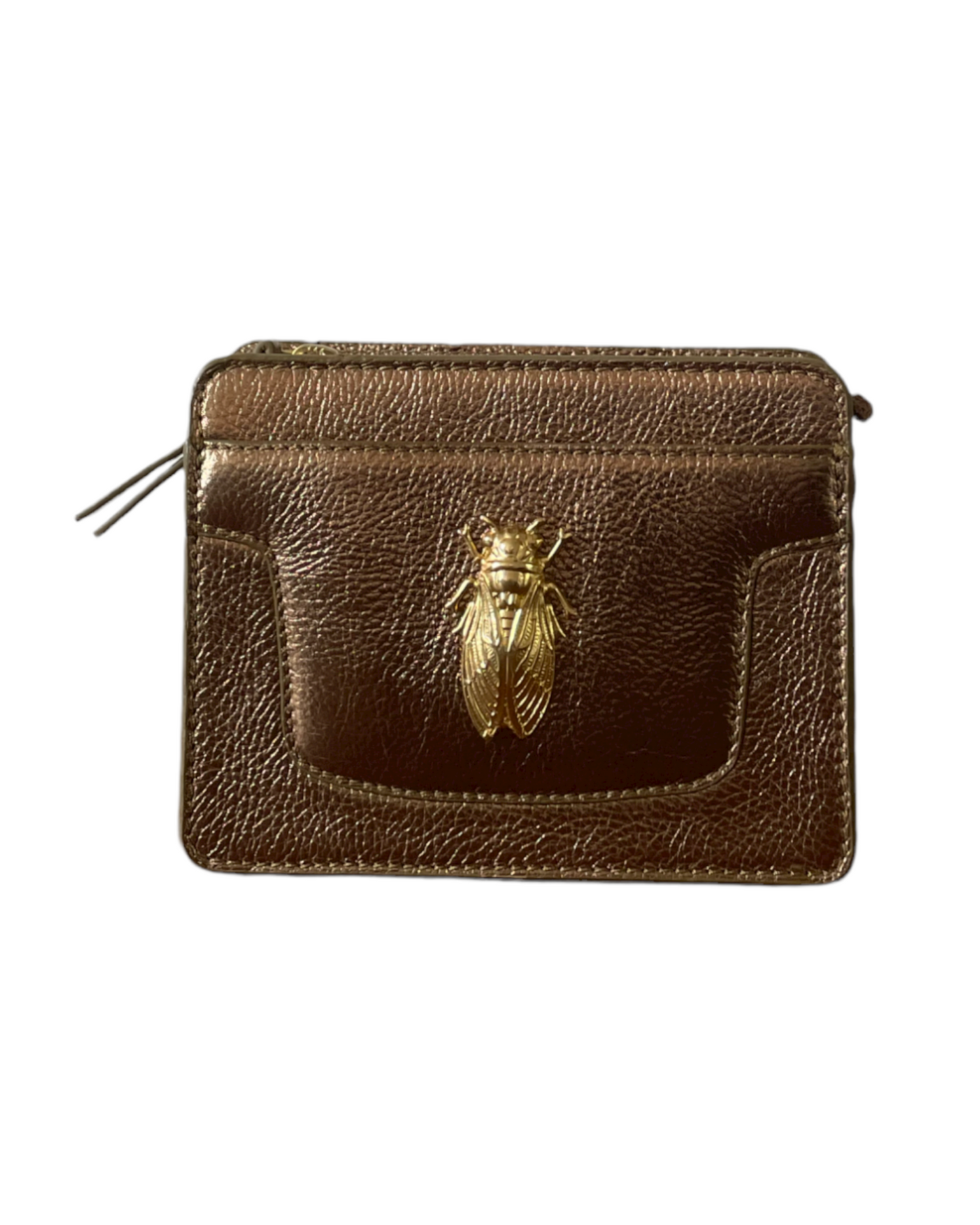 NUMBER 9-Golden Metallic Cicada bag