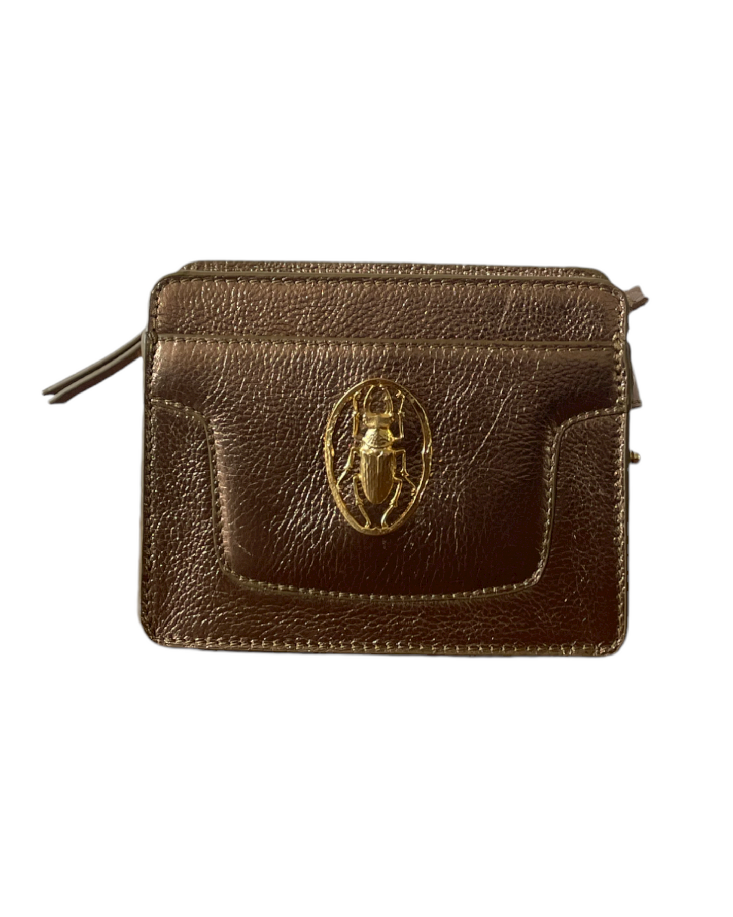NUMBER 9-Golden Metallic Scarab bag
