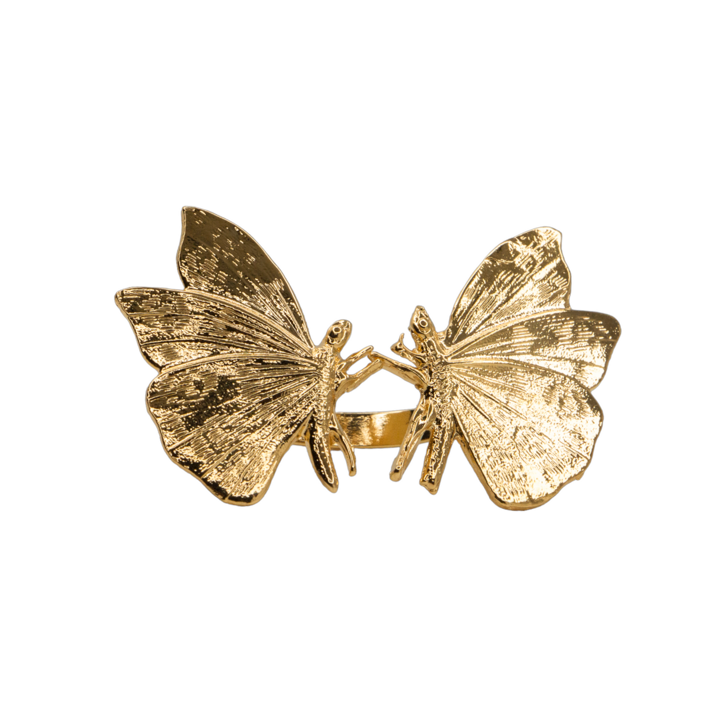 Double Small Butterfly Gold Ring