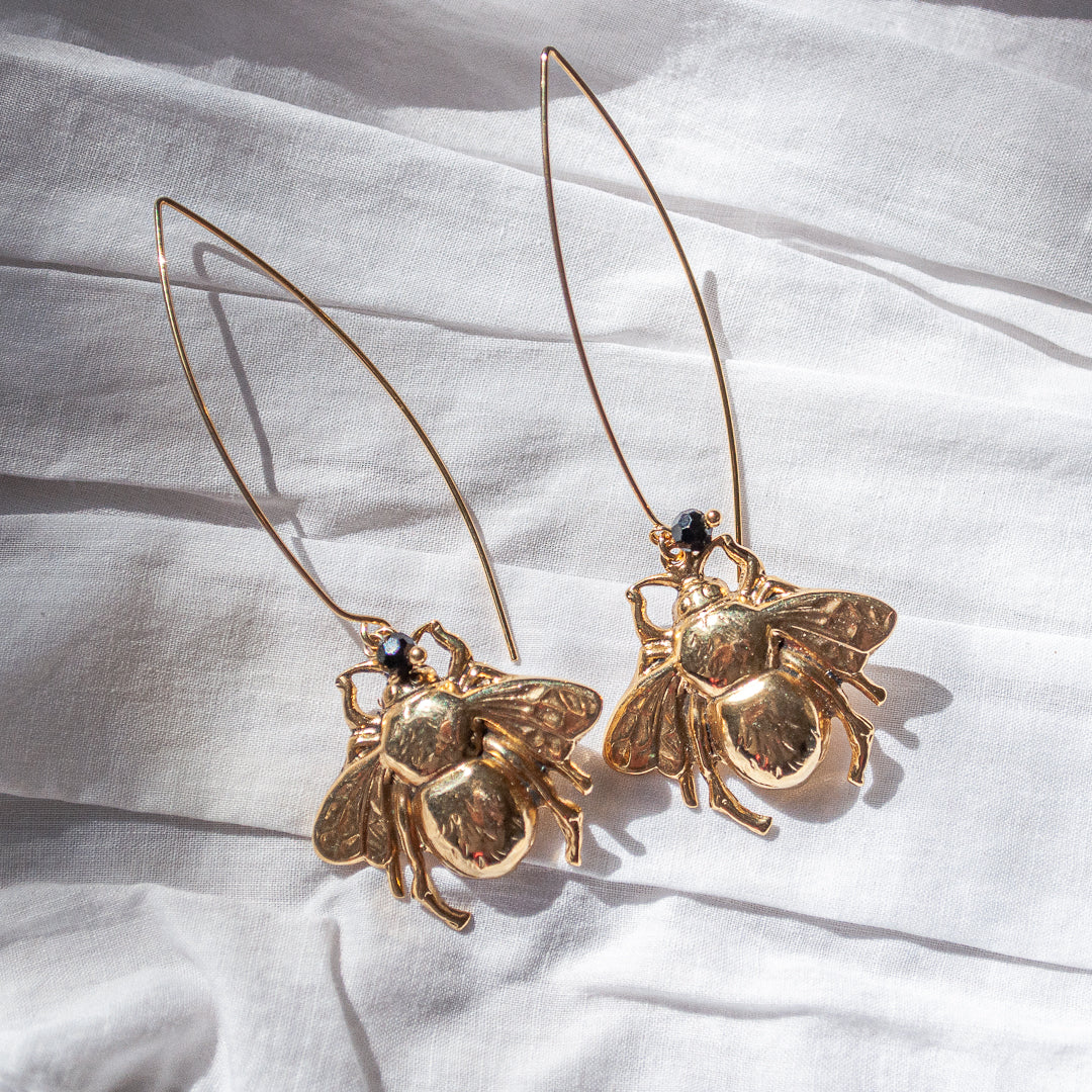 Gold-plated Tige Bee Earrings