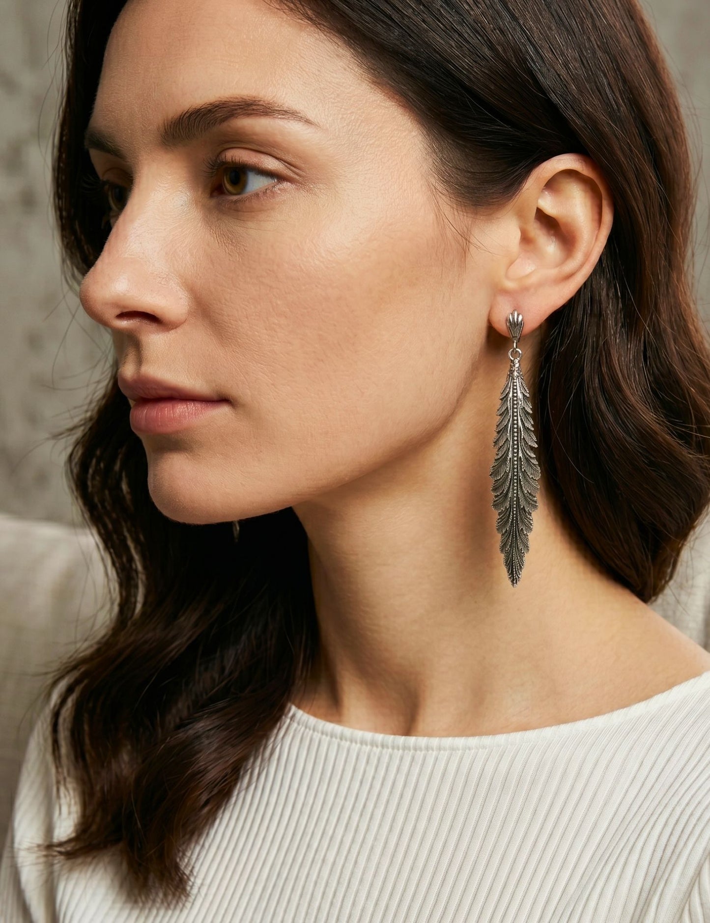 Boucles d'Oreilles Plume Coco