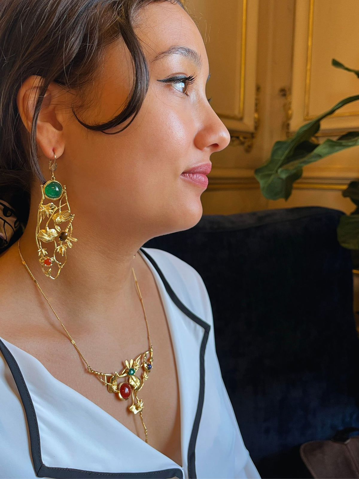 Boucles d'oreilles scarabée Woody – Lotta Djossou Paris Officiel Boucles d'oreilles scarabée Woody – Lotta Djossou Paris Officiel