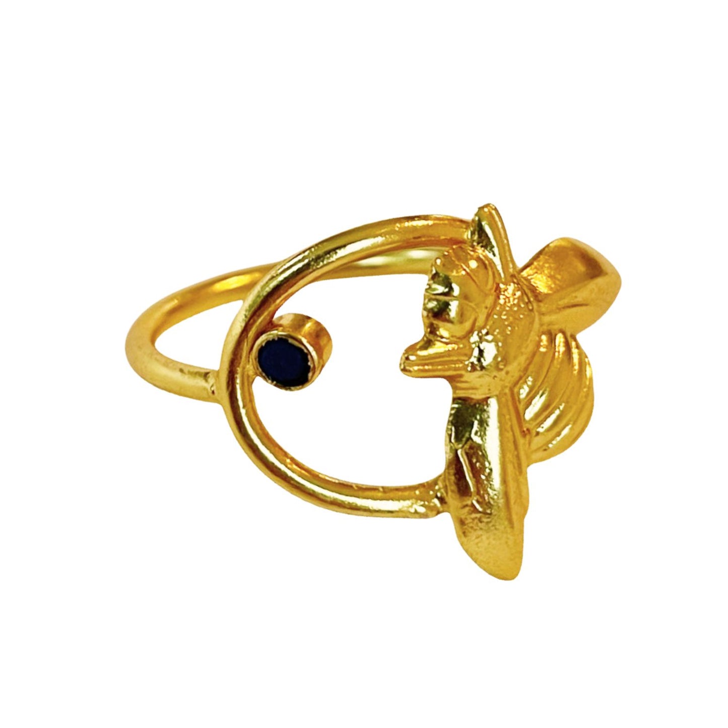 Bague Dorée Sun Bee Lapis