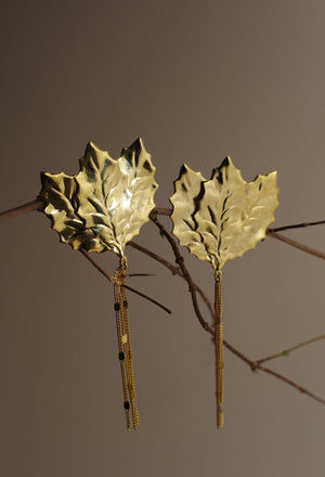 
                  
                    Boucles d'oreilles Austine Feuilles Dorées
                  
                