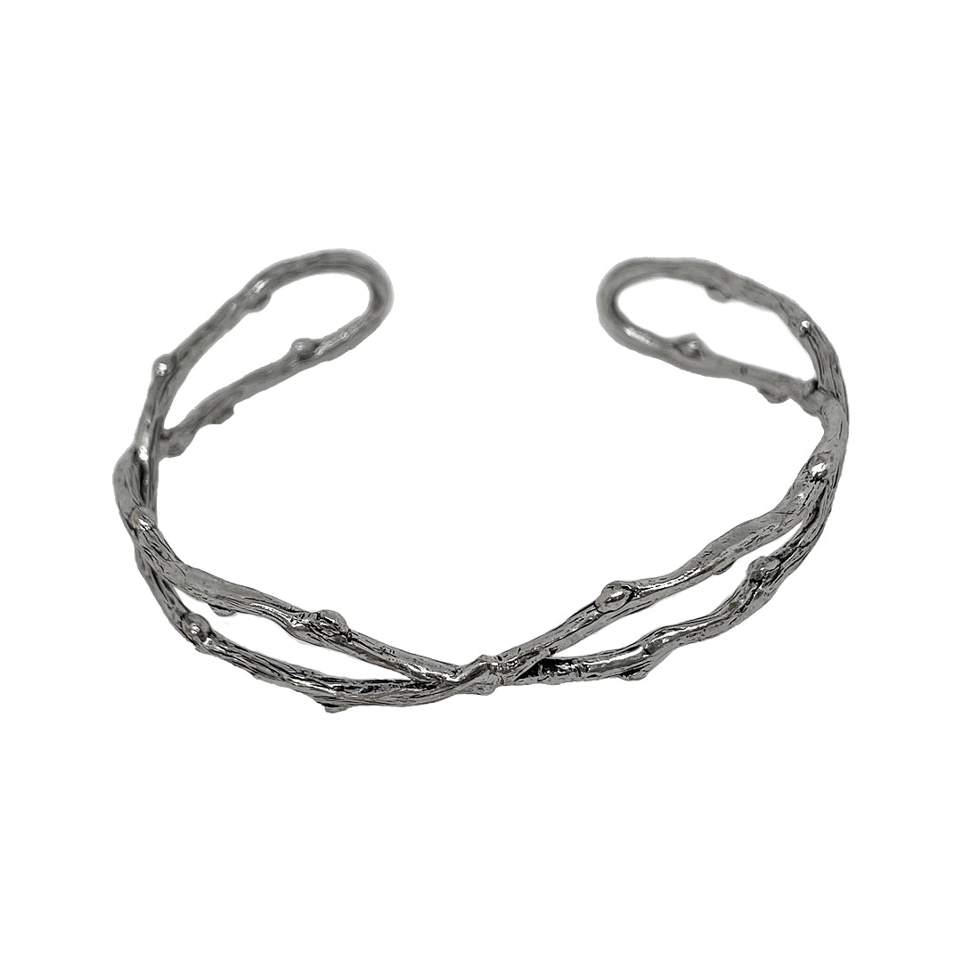 Bracelet double branche argenté