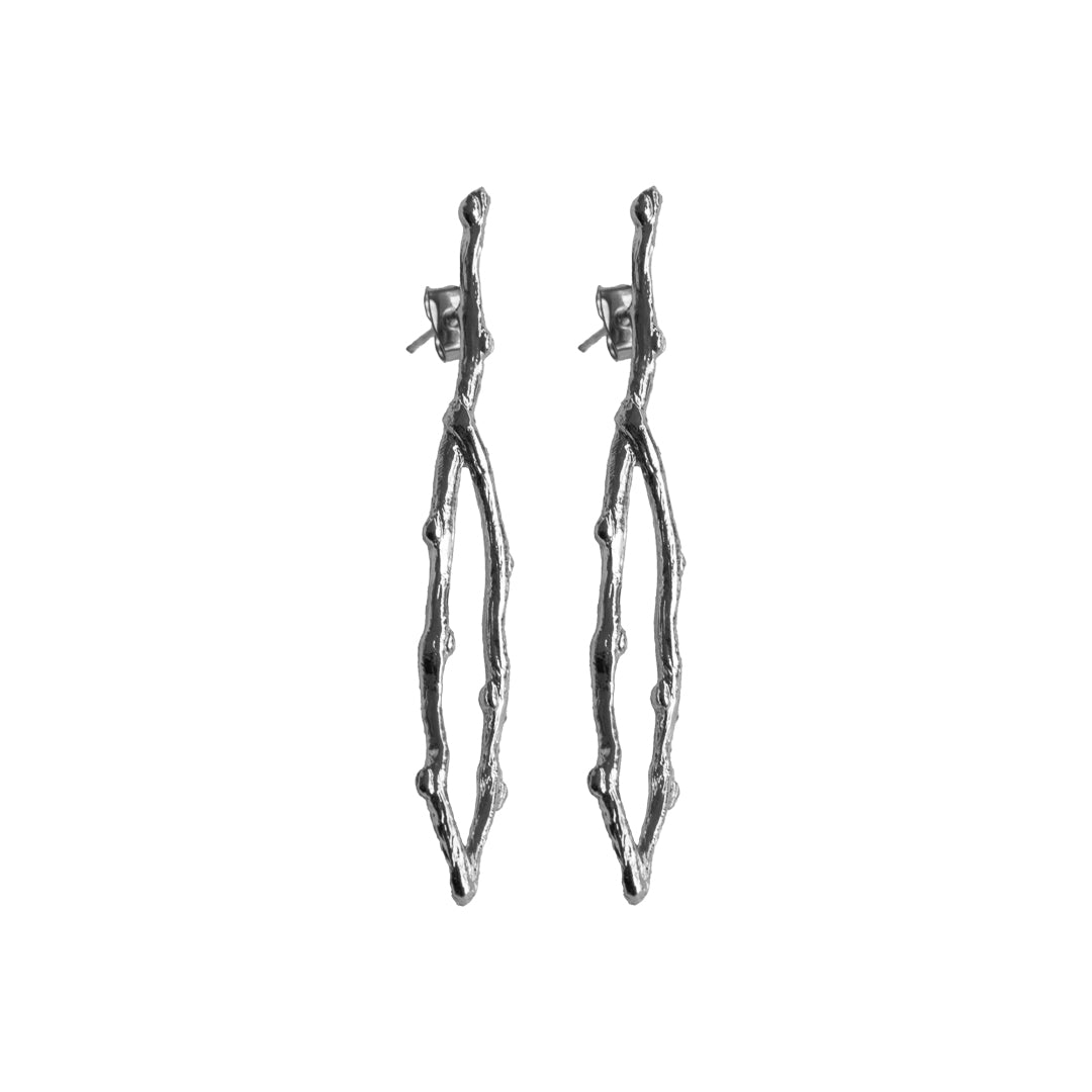Boucles d'oreilles Branche argentées