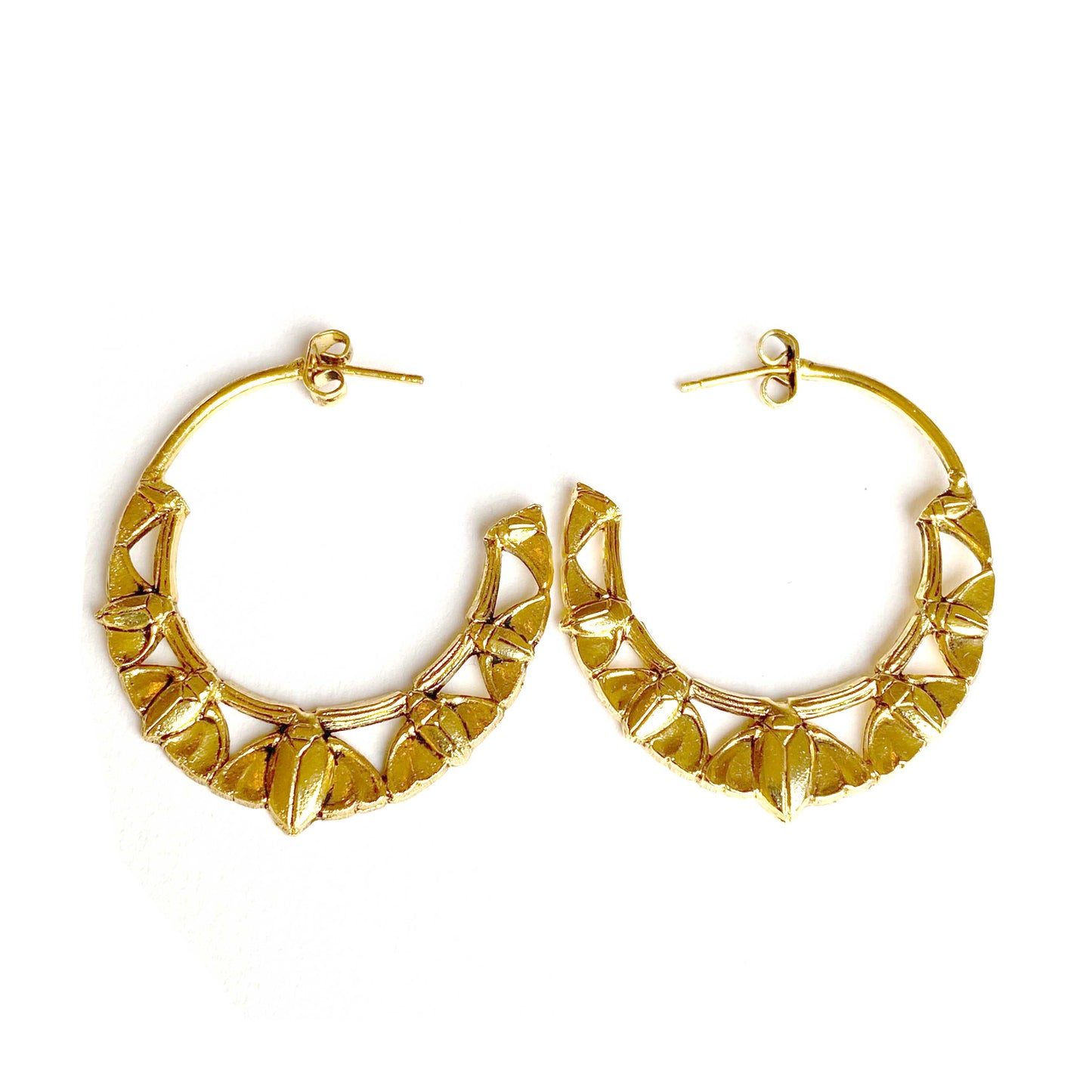 Boucles d'oreilles créoles dorées Indi