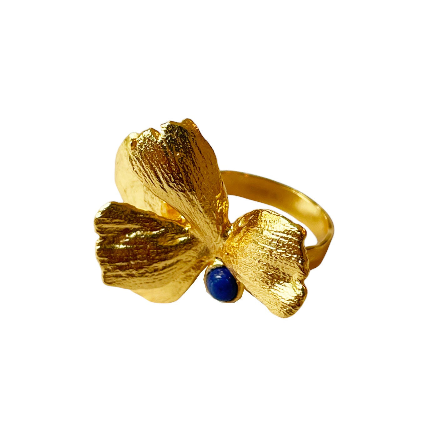 Bague Dorée Pansy Lapis