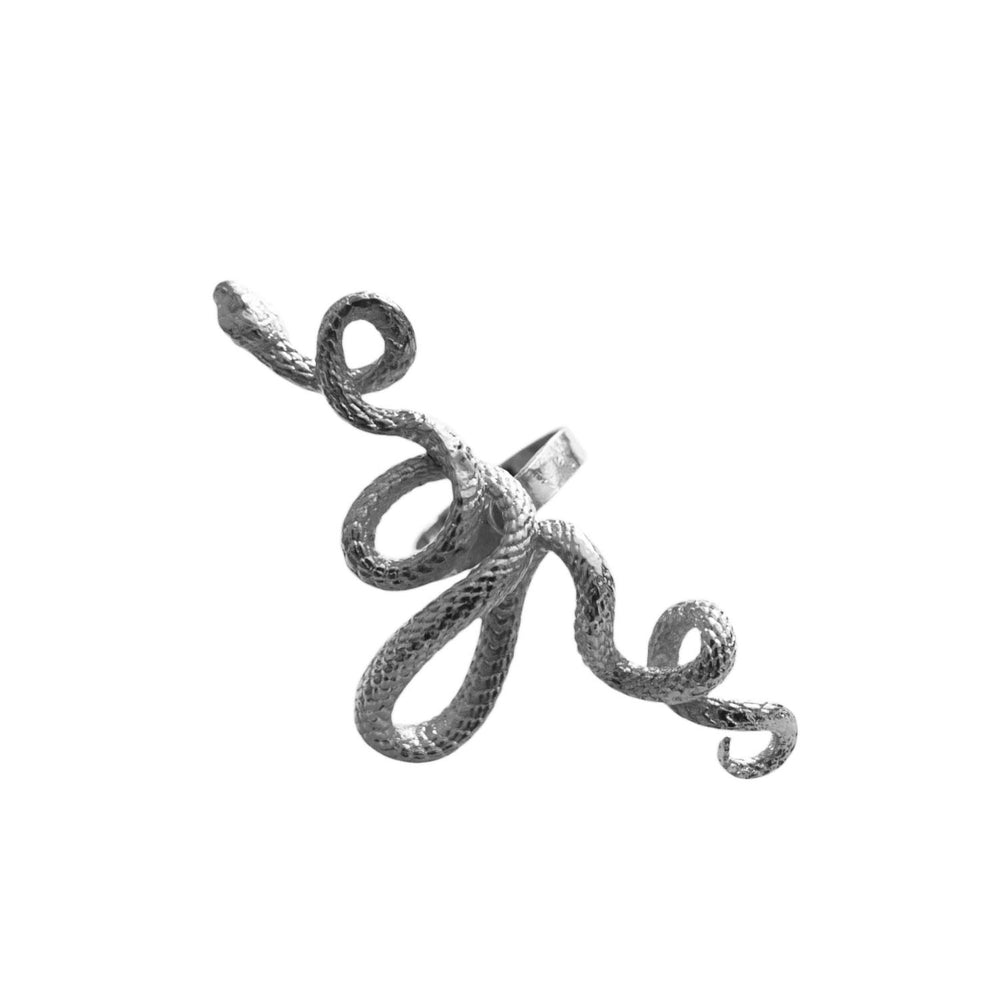 Bague Serpent argentée