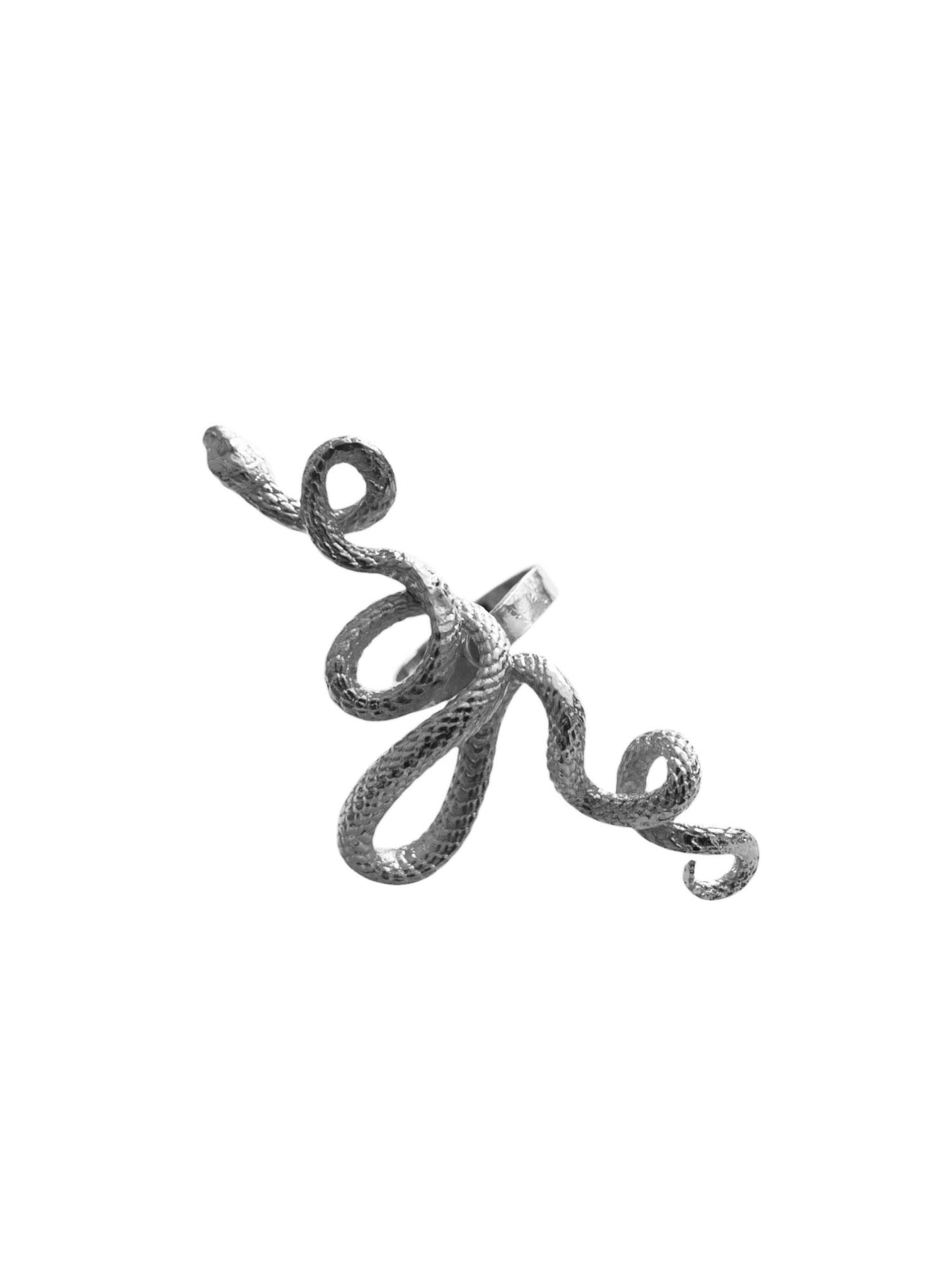 Bague Serpent argentée