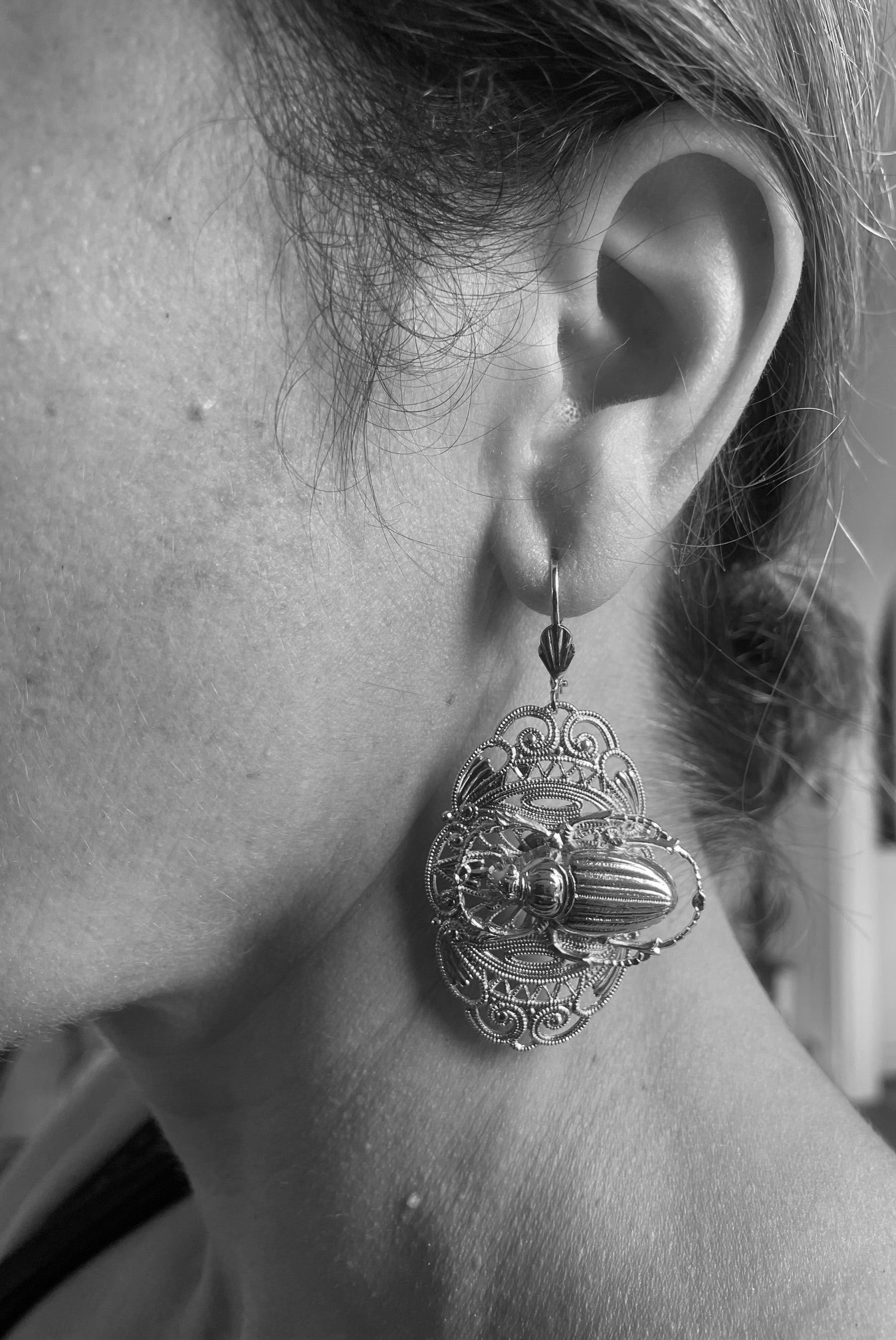Boucles d'oreilles Argentées Fiona Sca Antique