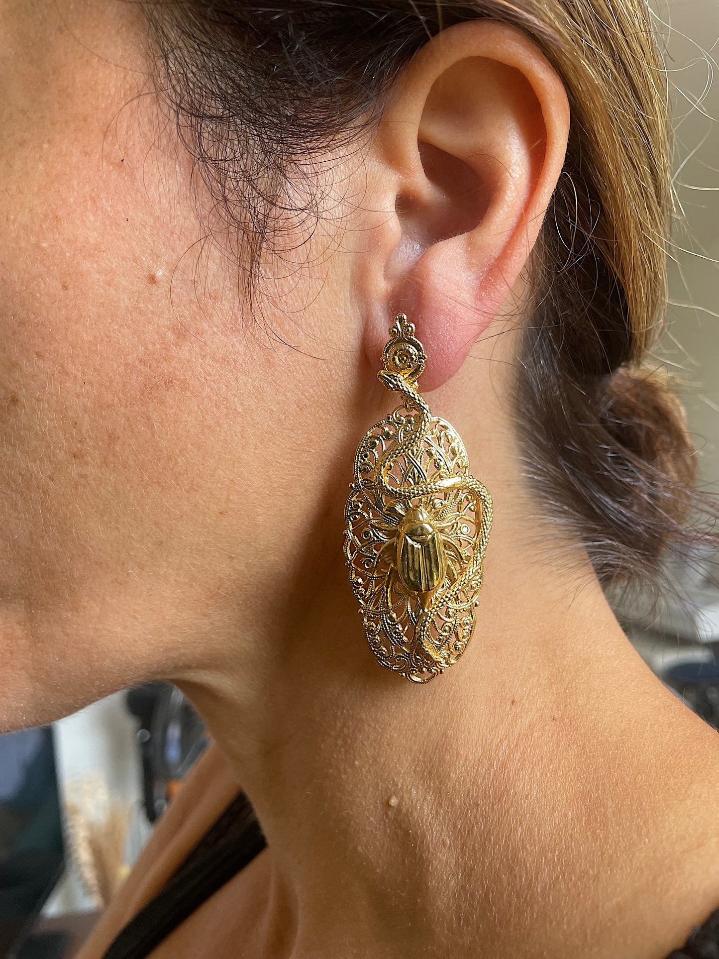 Boucles d'oreilles Dorées Bellila