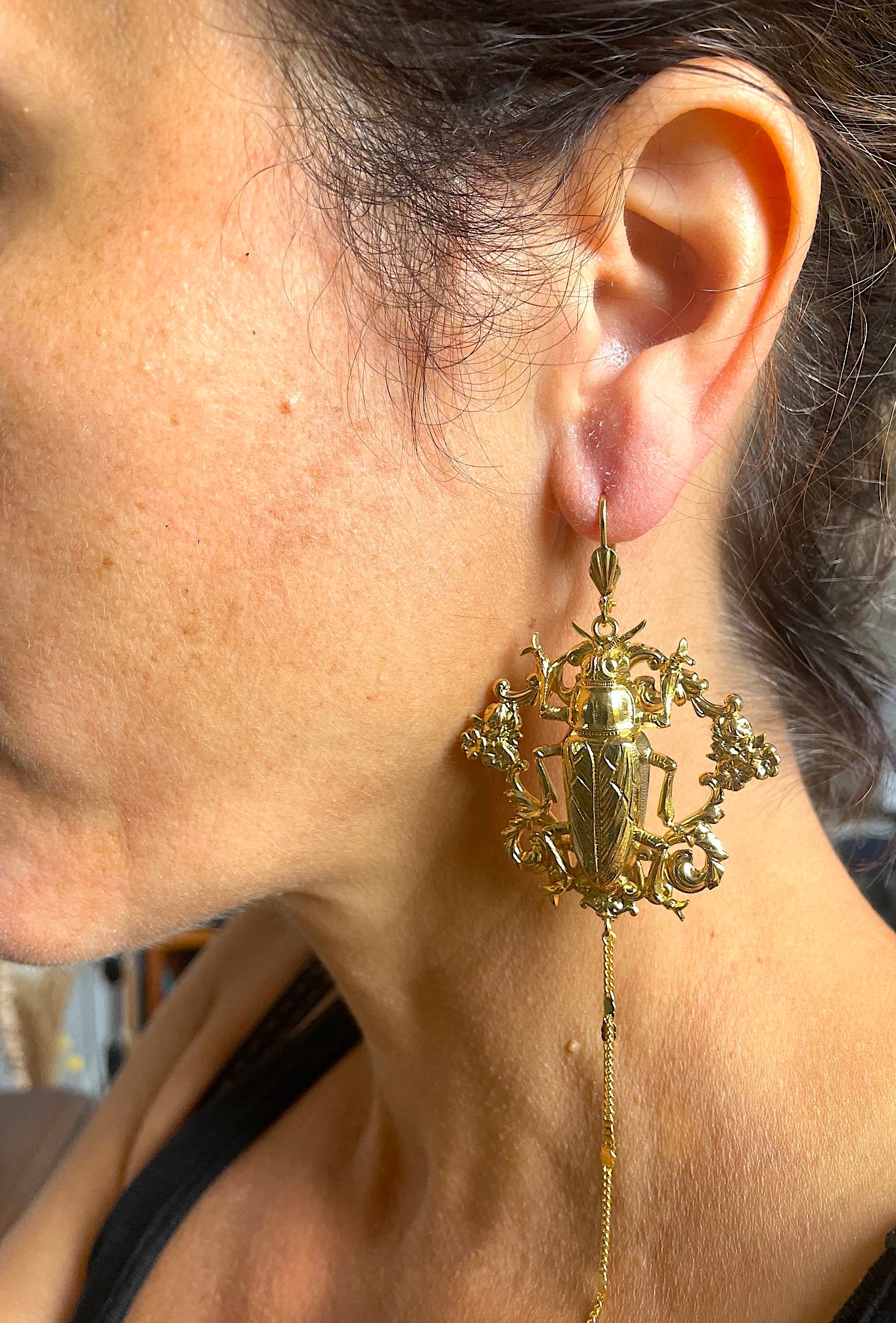 Boucles d'oreilles Maa dorées