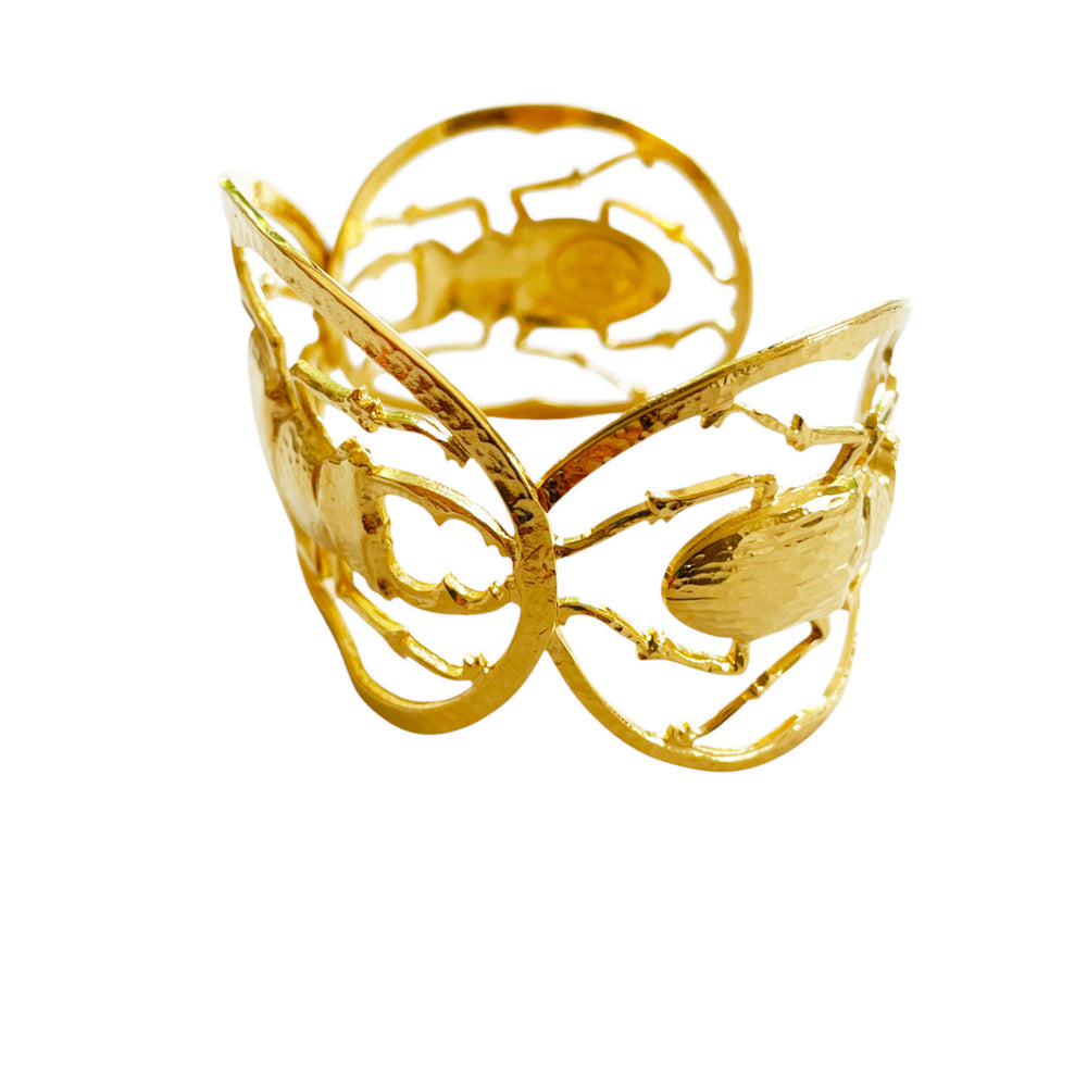 Manchette scarabées Maddie doré