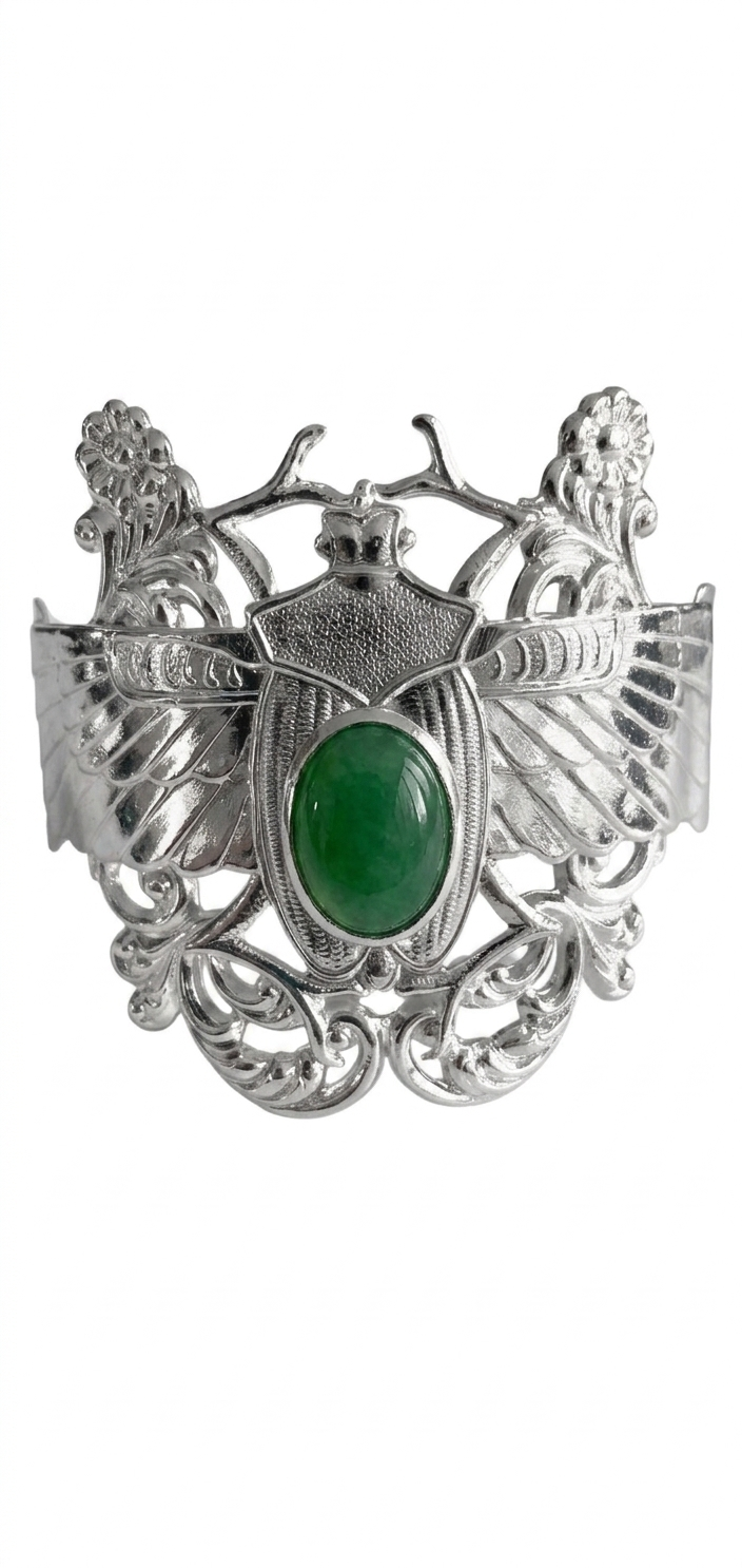 Bracelet Scarabée Khé Jade Vert
