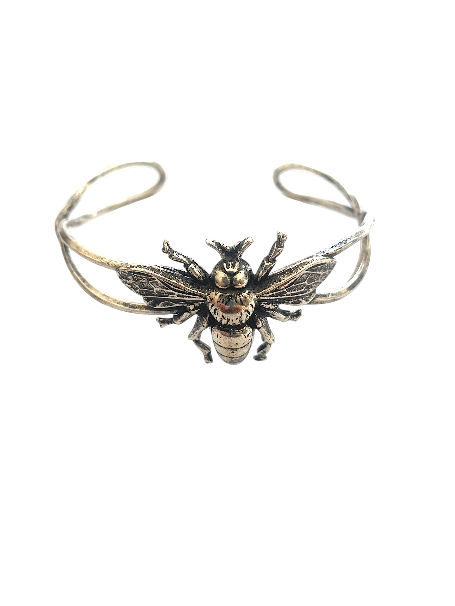 Bracelet argenté abeille sur branche