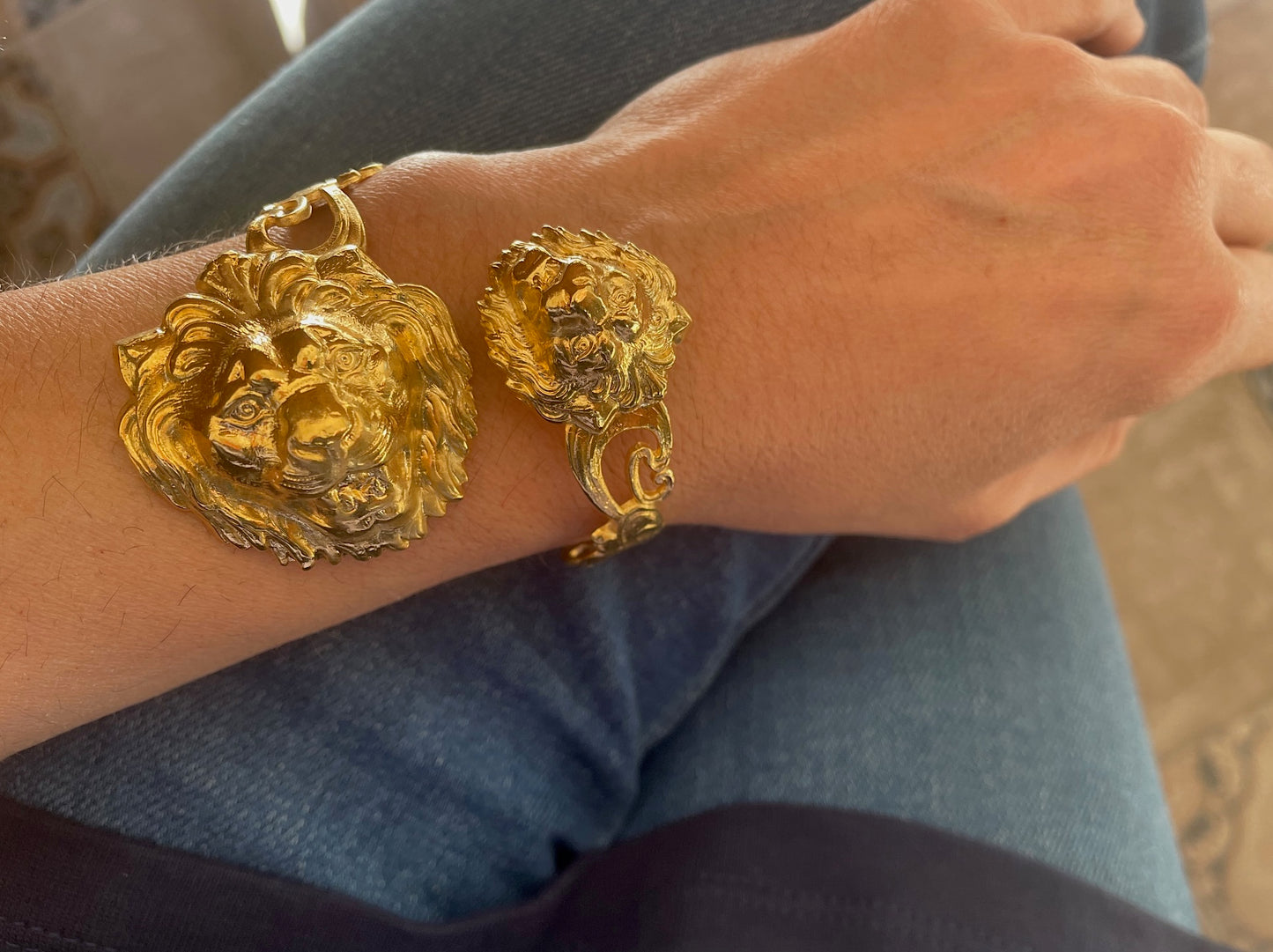Bracelet duo Lion doré