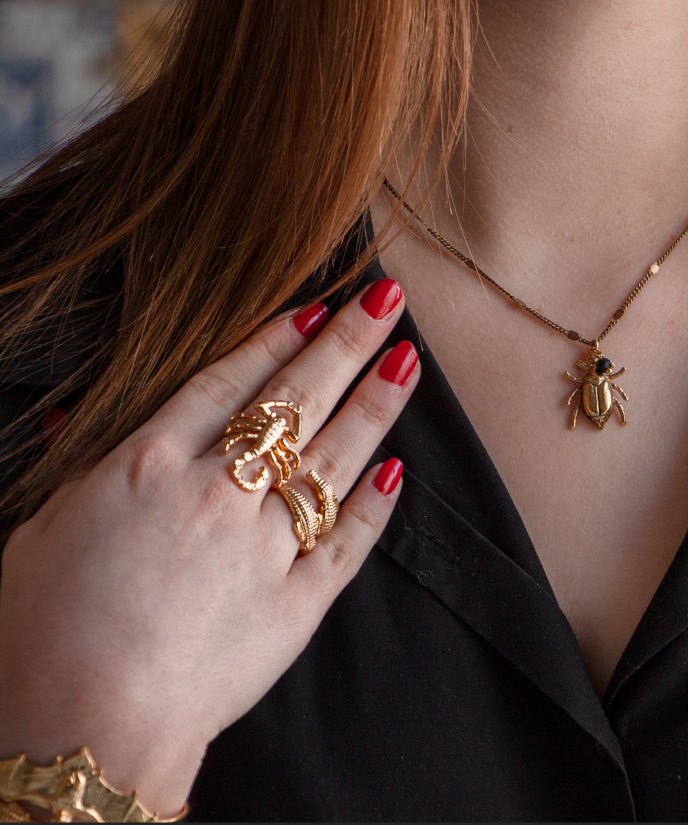 Bague Scorpion Dorée