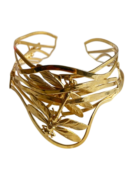 Torque double Libellule doré