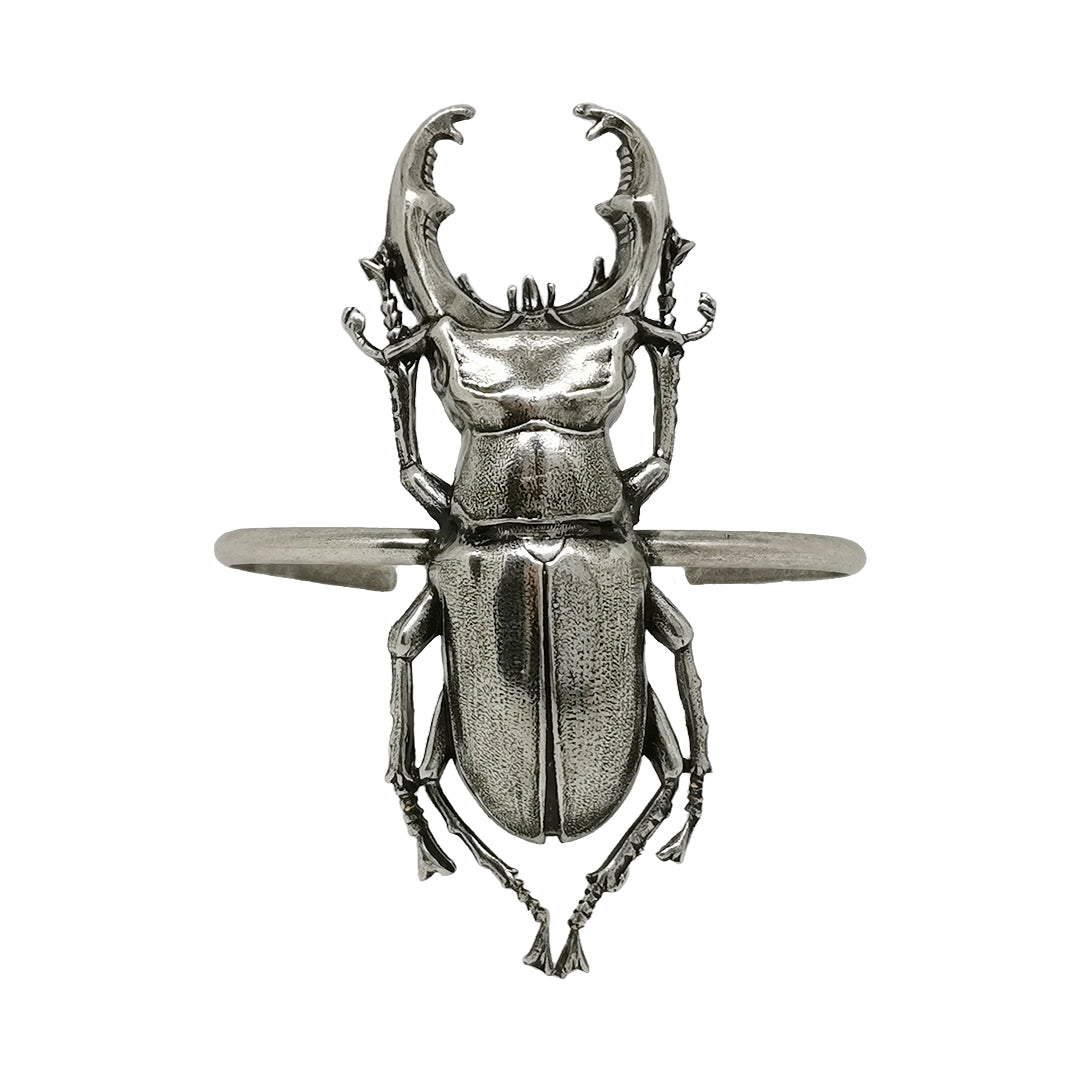 Grand bracelet Lucanus argenté