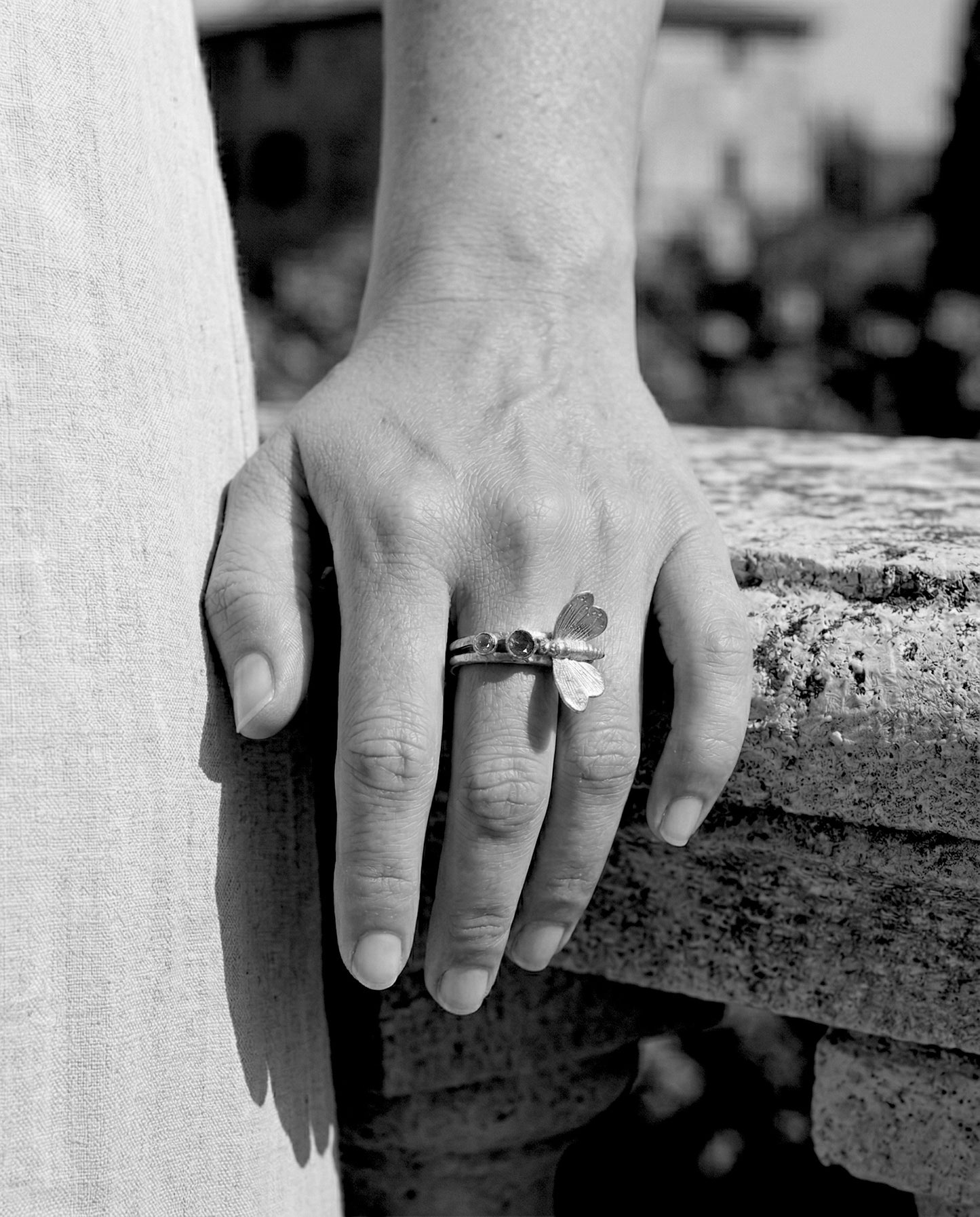 Bague Dorée Isana Papillon Cornaline