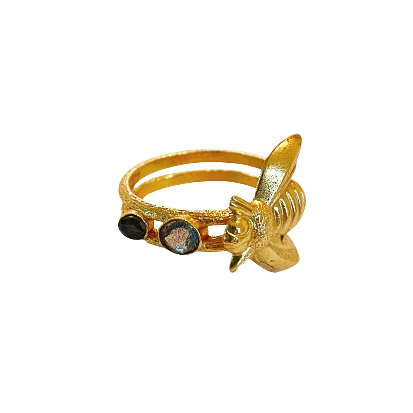 Bague Dorée Isana Abeille Labradorite