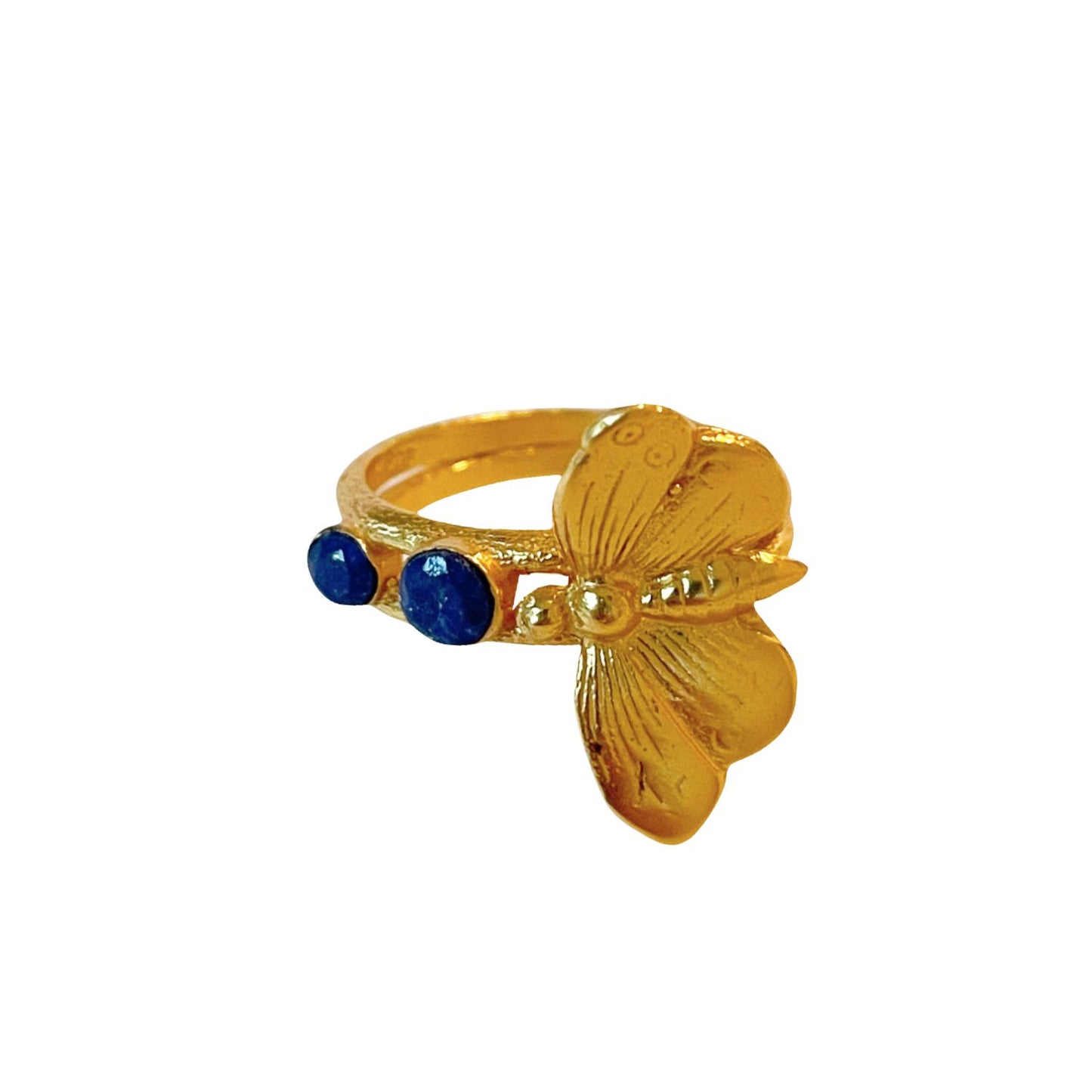 Bague Dorée Isana Papillon Lapis