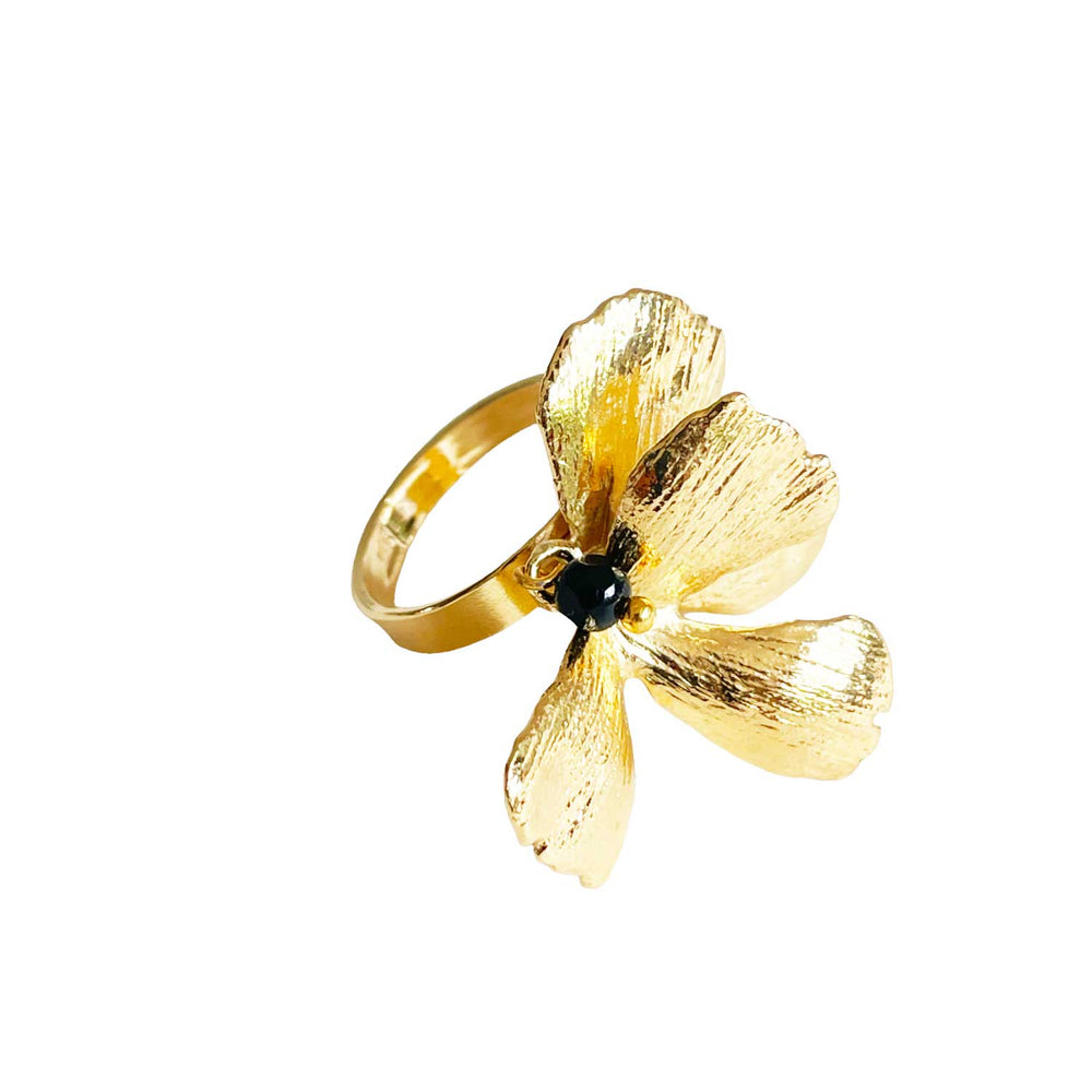 
                  
                    Bague Pansy Dorée
                  
                