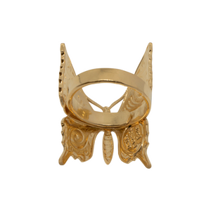 
                  
                    back view of gold butterfly ring
                  
                